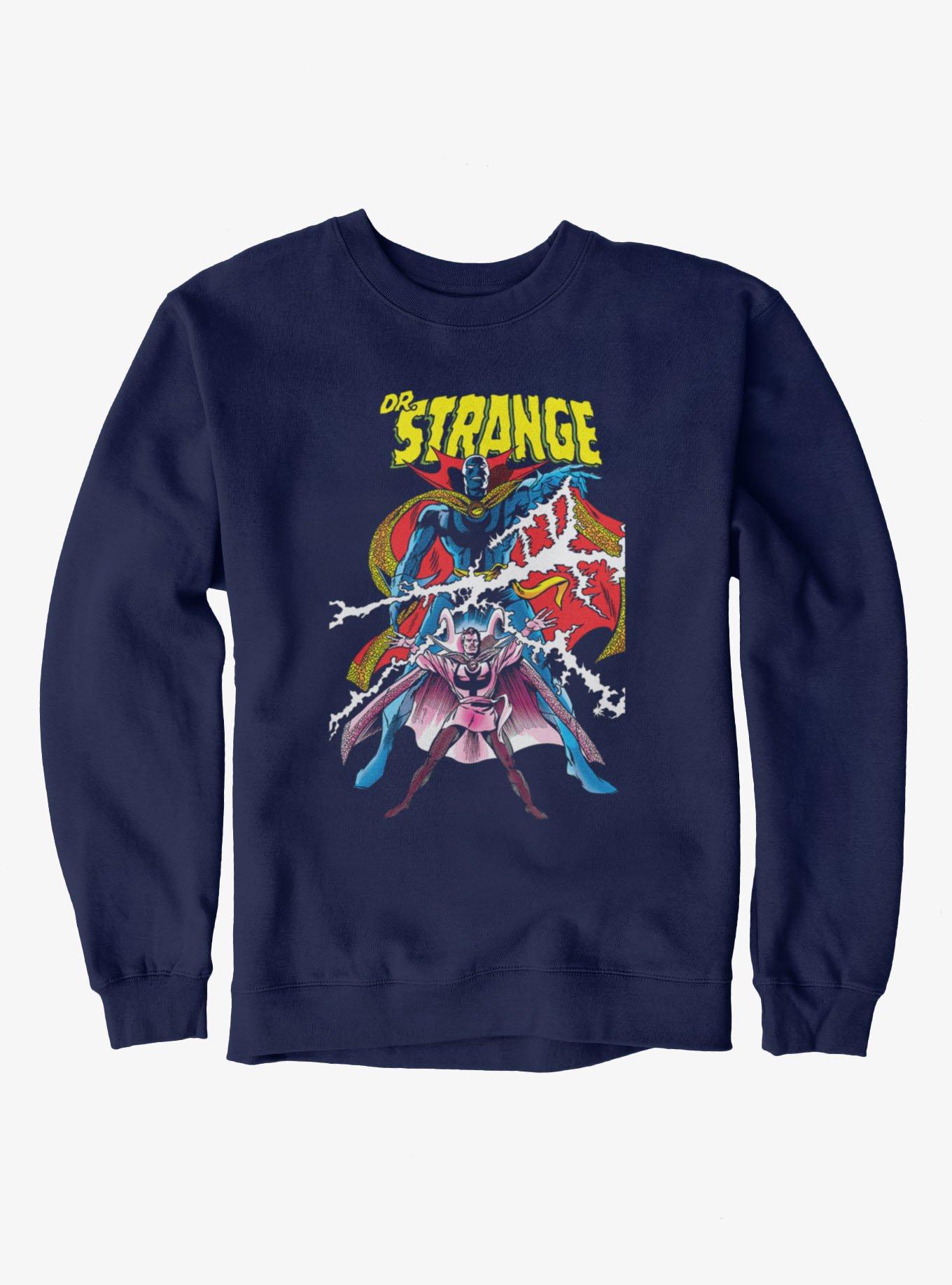 Marvel Retro Dr. Strange Comic Cover Sweatshirt Hot Topic Exclusive, , hi-res