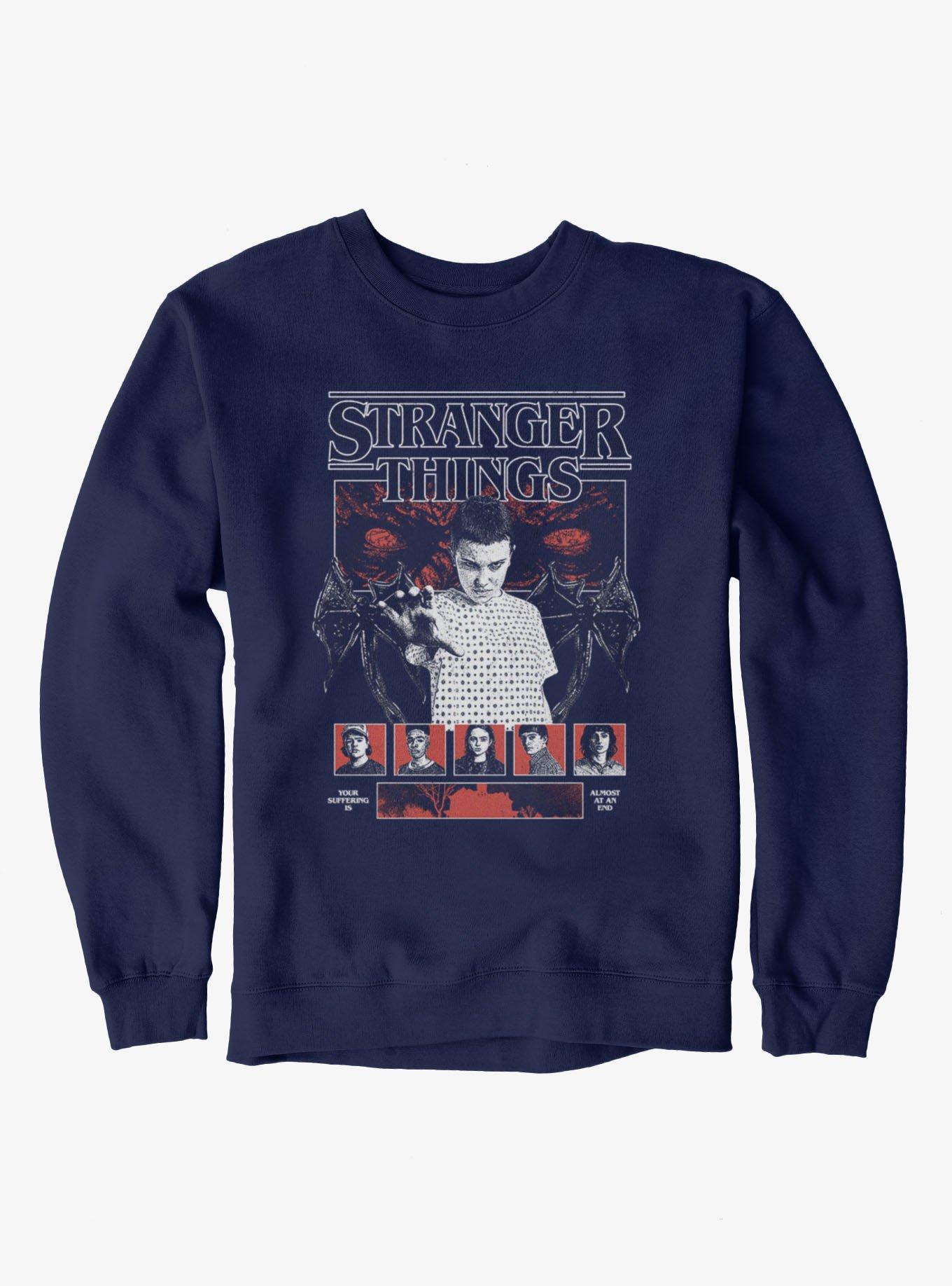 Netflix Stranger Things Almost At An End Characters Sweatshirt Hot Topic Exclusive