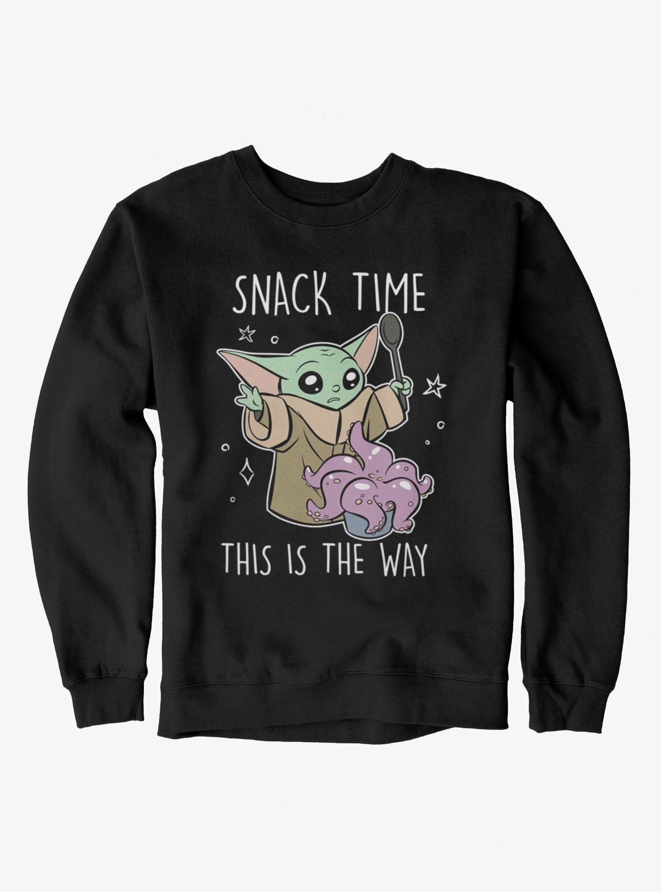 Star Wars The Mandalorian Grogu Snack Time Sweatshirt Hot Topic Exclusive