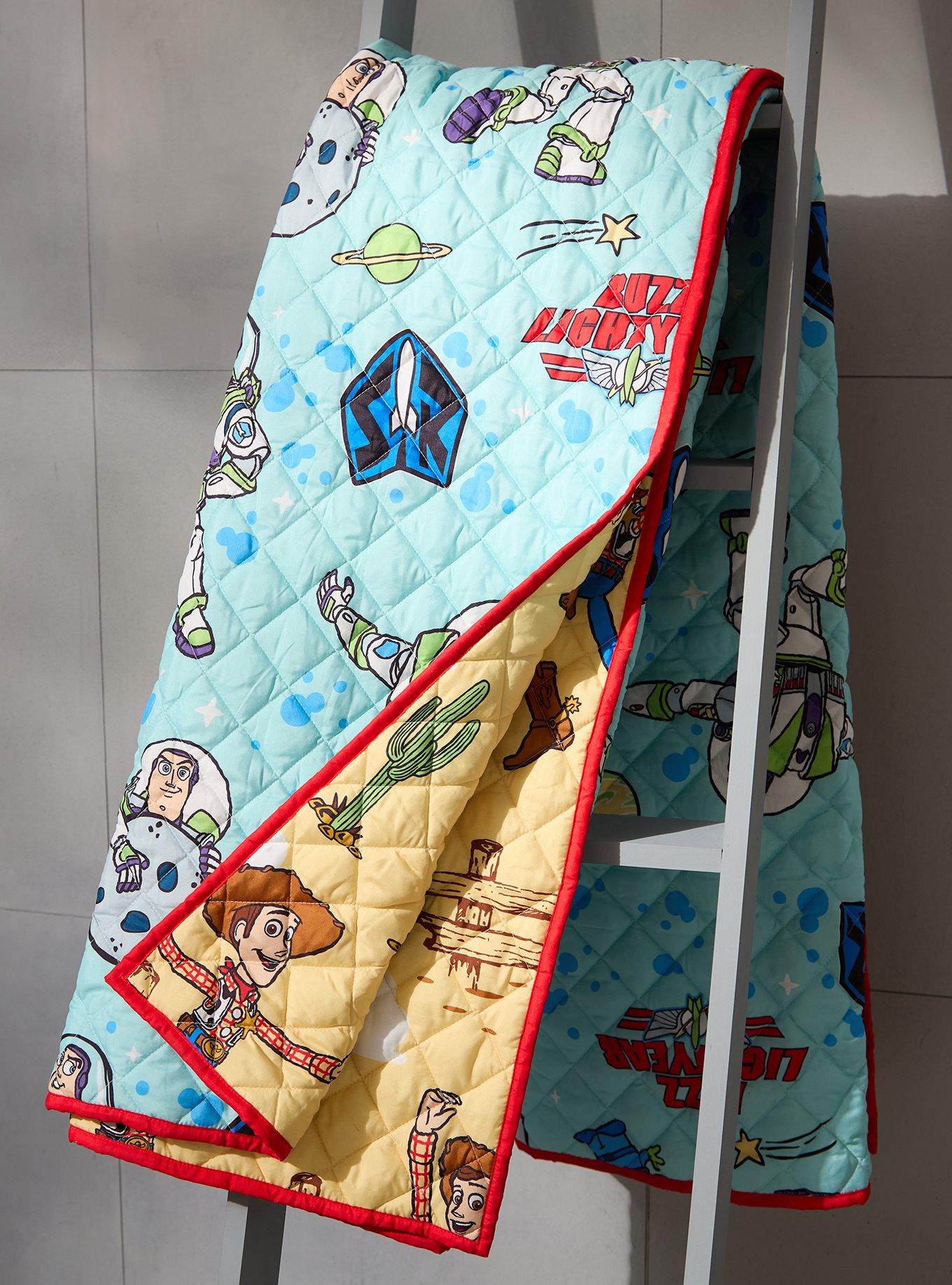 Disney Pixar Toy Story Buzz & Woody Reversible Retro Quilt - BoxLunch Exclusive, , hi-res