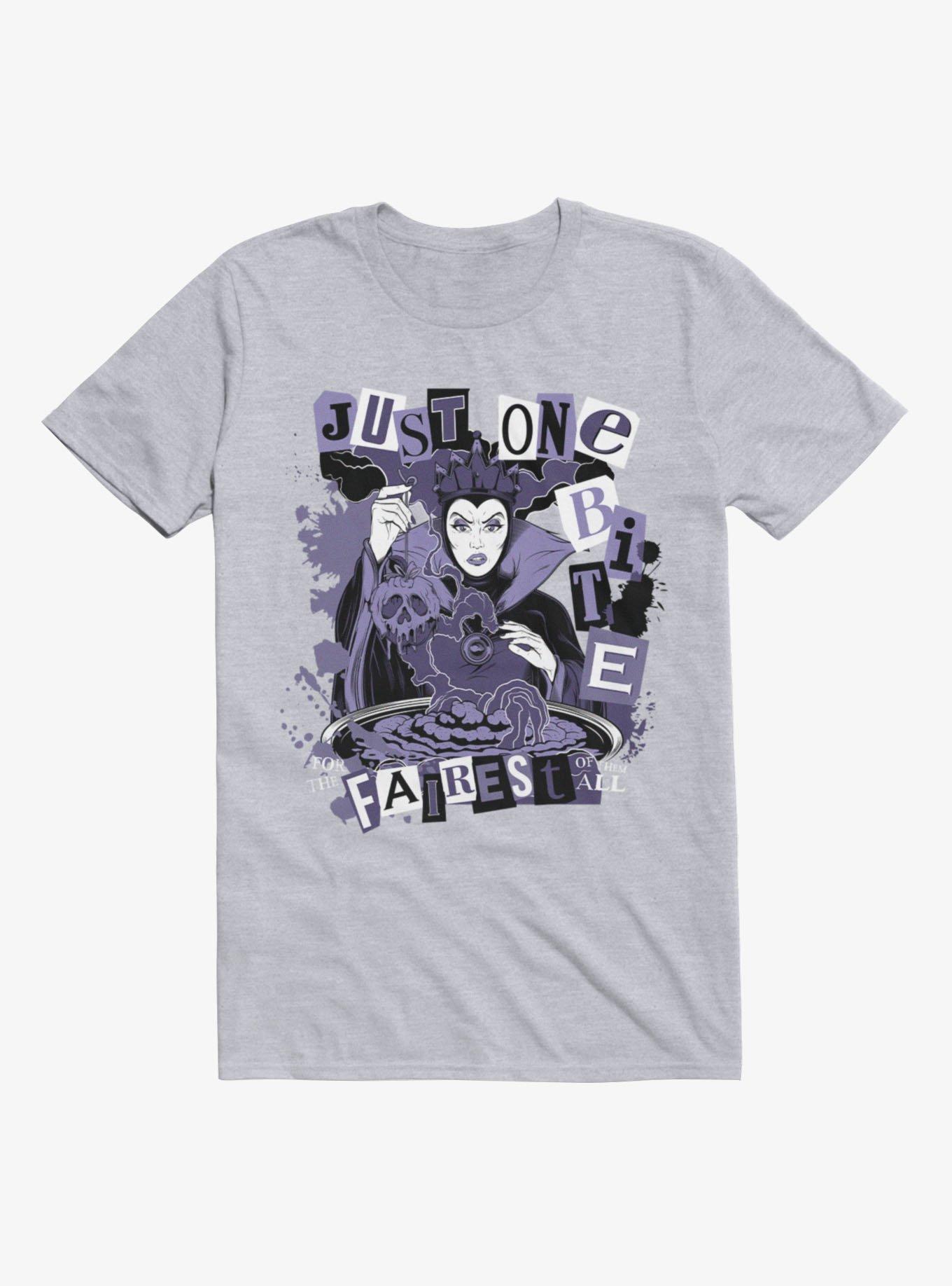 Disney Villains Snow White Evil Queen Just One Bite Block Letters T-Shirt Box Lunch Exclusive