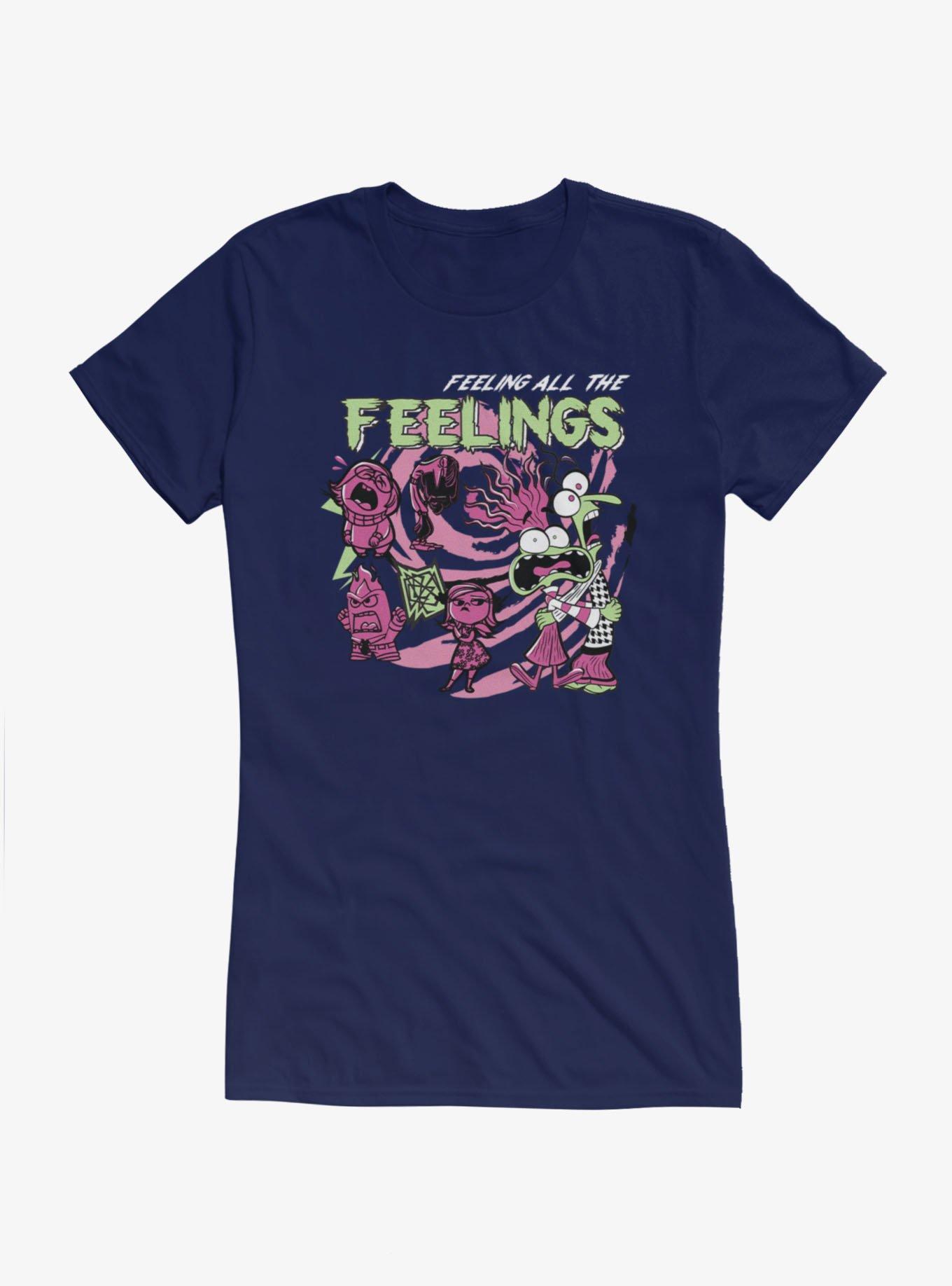 Disney Pixar Inside Out 2 Feeling All The Feelings Girls T-Shirt Hot Topic Exclusive, , hi-res