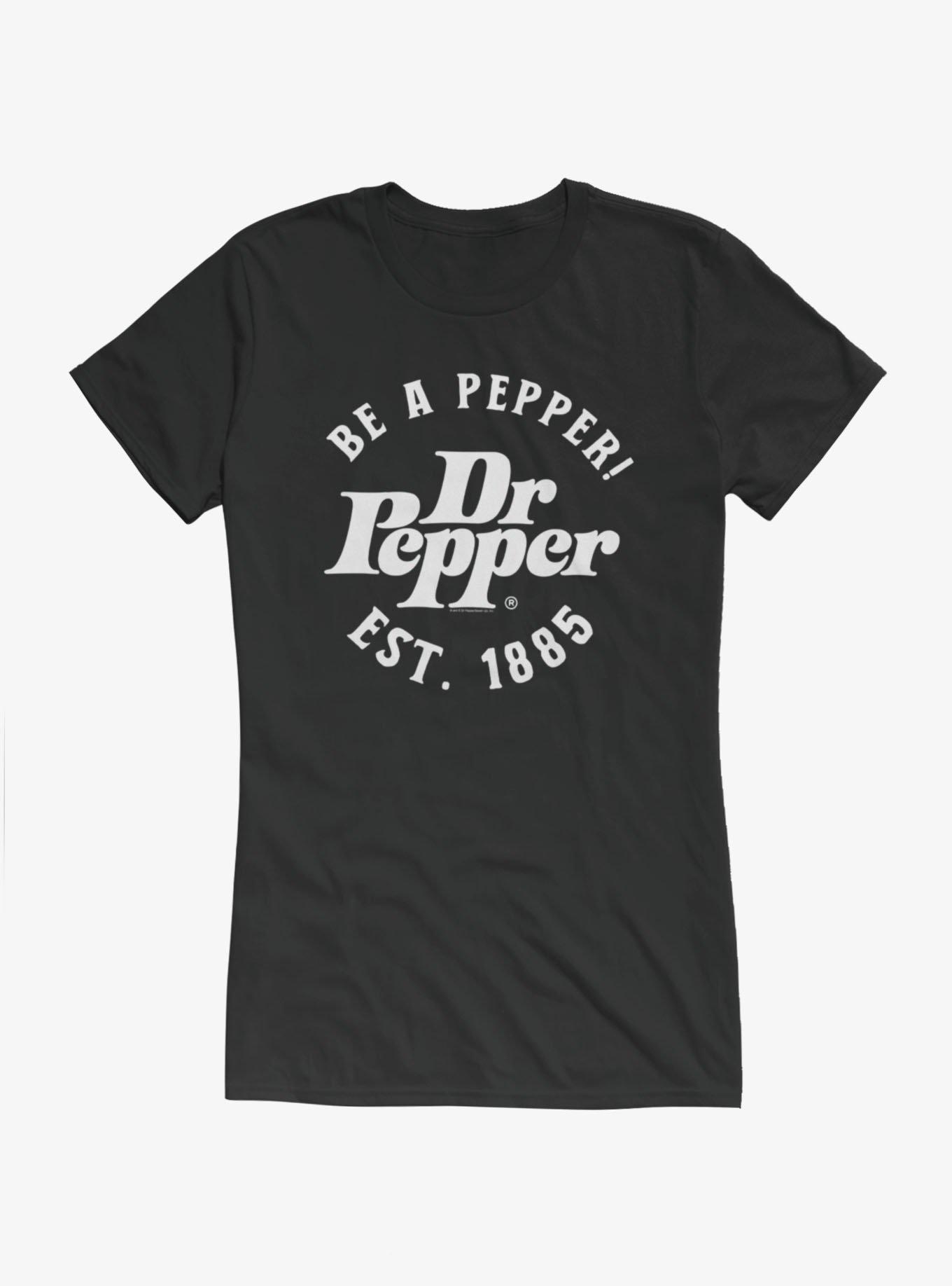 Dr. Pepper Be A Pepper Girls T-Shirt Hot Topic Exclusive, BLACK, hi-res