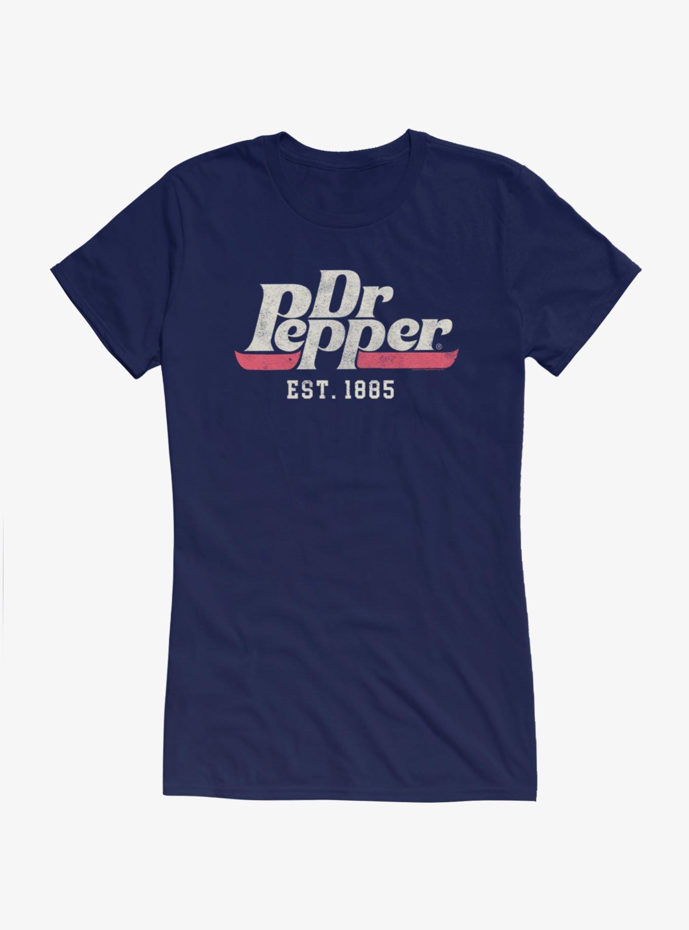 Dr. Pepper Logo Girls T-Shirt Hot Topic Exclusive, NAVY, hi-res