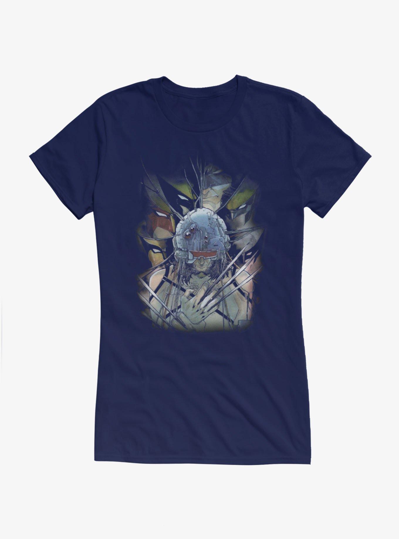Marvel X-Men Peach Momoko Variant Cover Weapon X Girls T-Shirt Hot Topic Exclusive, NAVY, hi-res