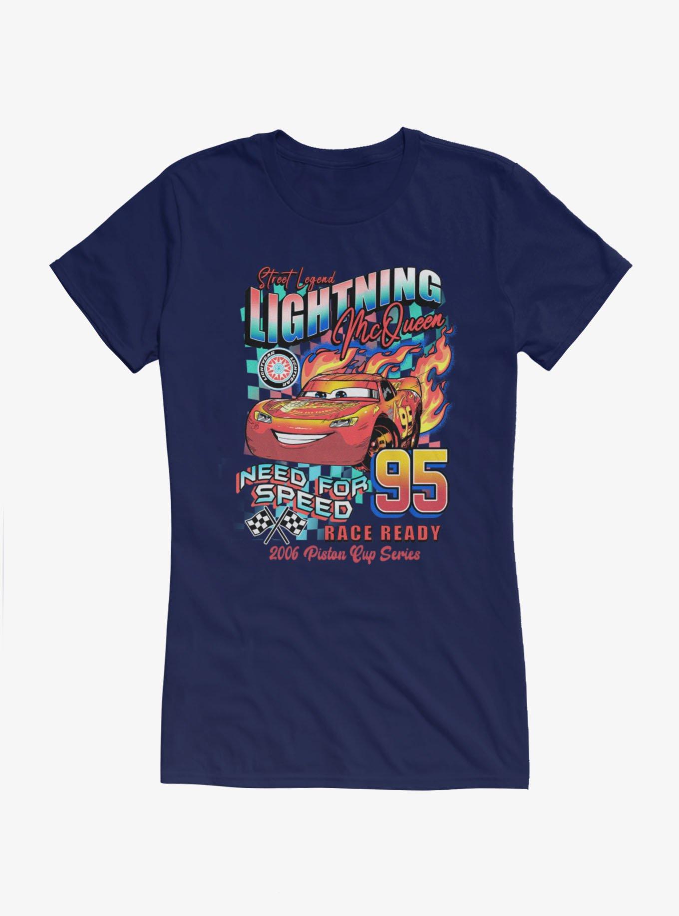Disney Pixar Cars Lightning McQueen Racing Girls T-Shirt Hot Topic Exclusive, , hi-res