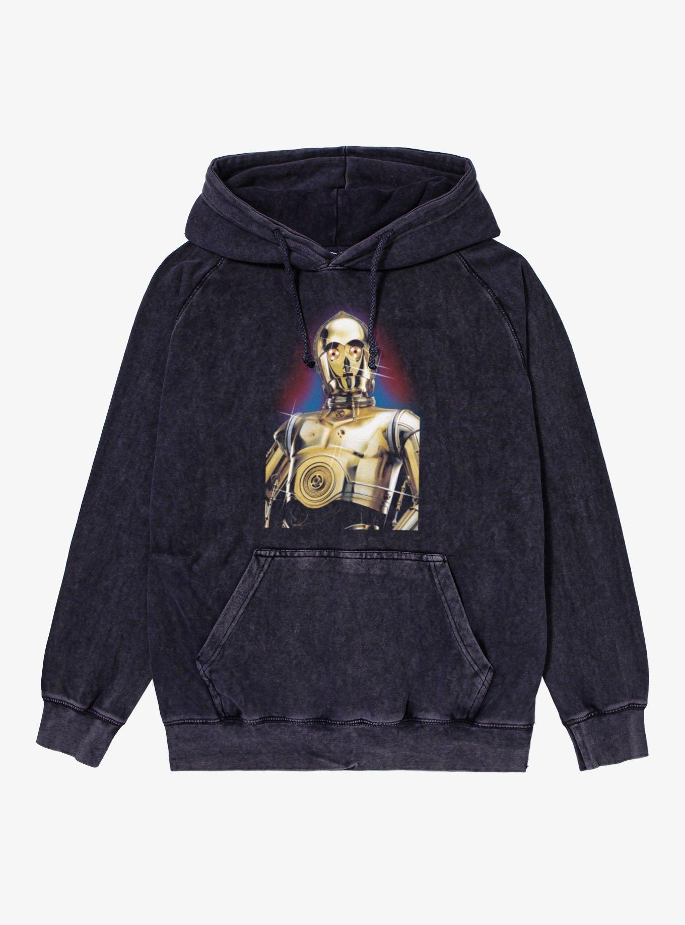 Star Wars C-3PO Portrait Mineral Wash Hoodie Box Lunch Exclusive
