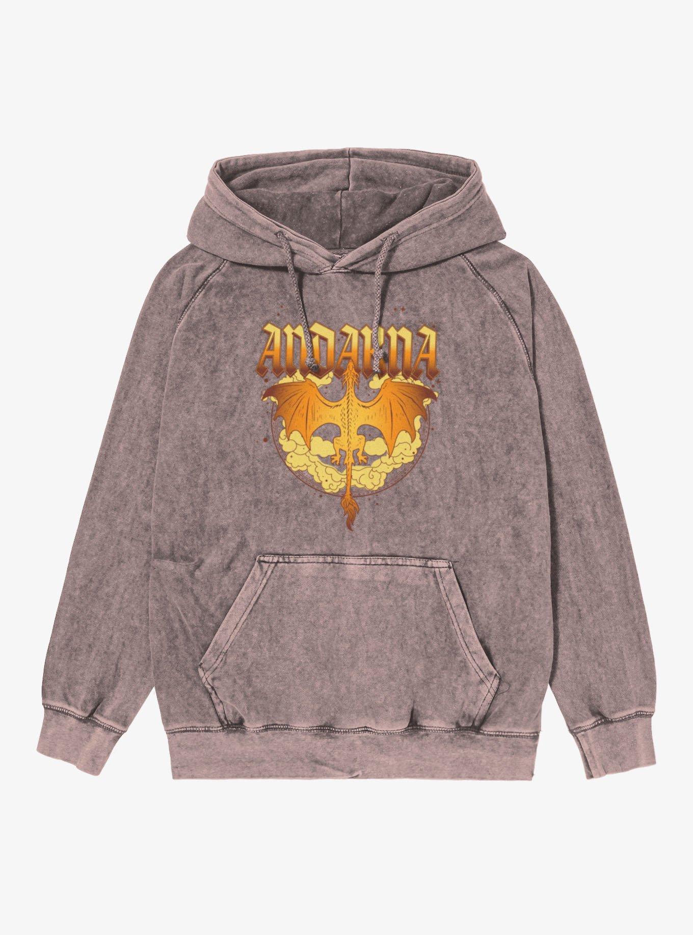 Fourth Wing Andarna Flight Mineral Wash Hoodie Box Lunch Exclusive