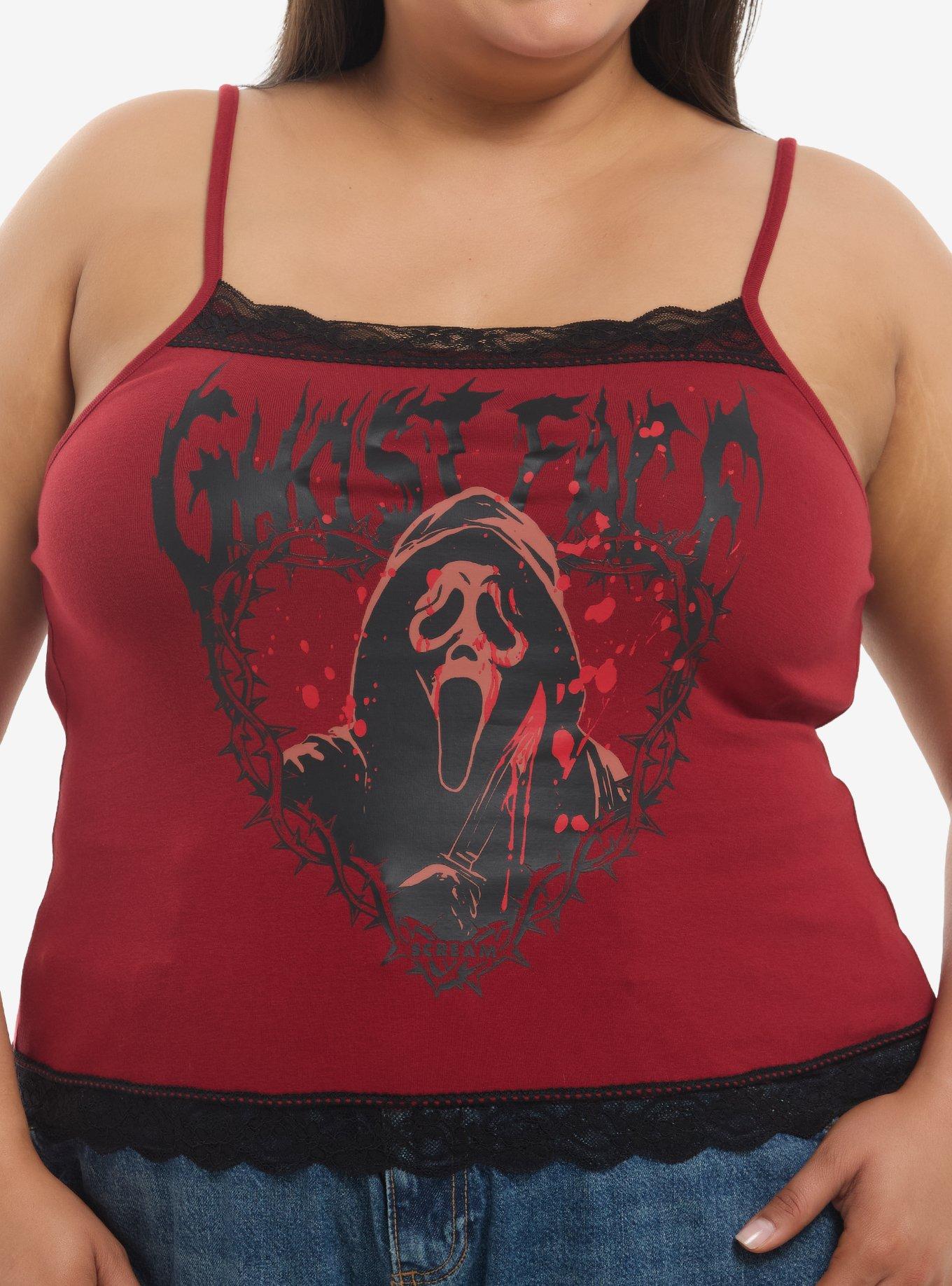 Ghost Face Red Cami Plus Size, , hi-res
