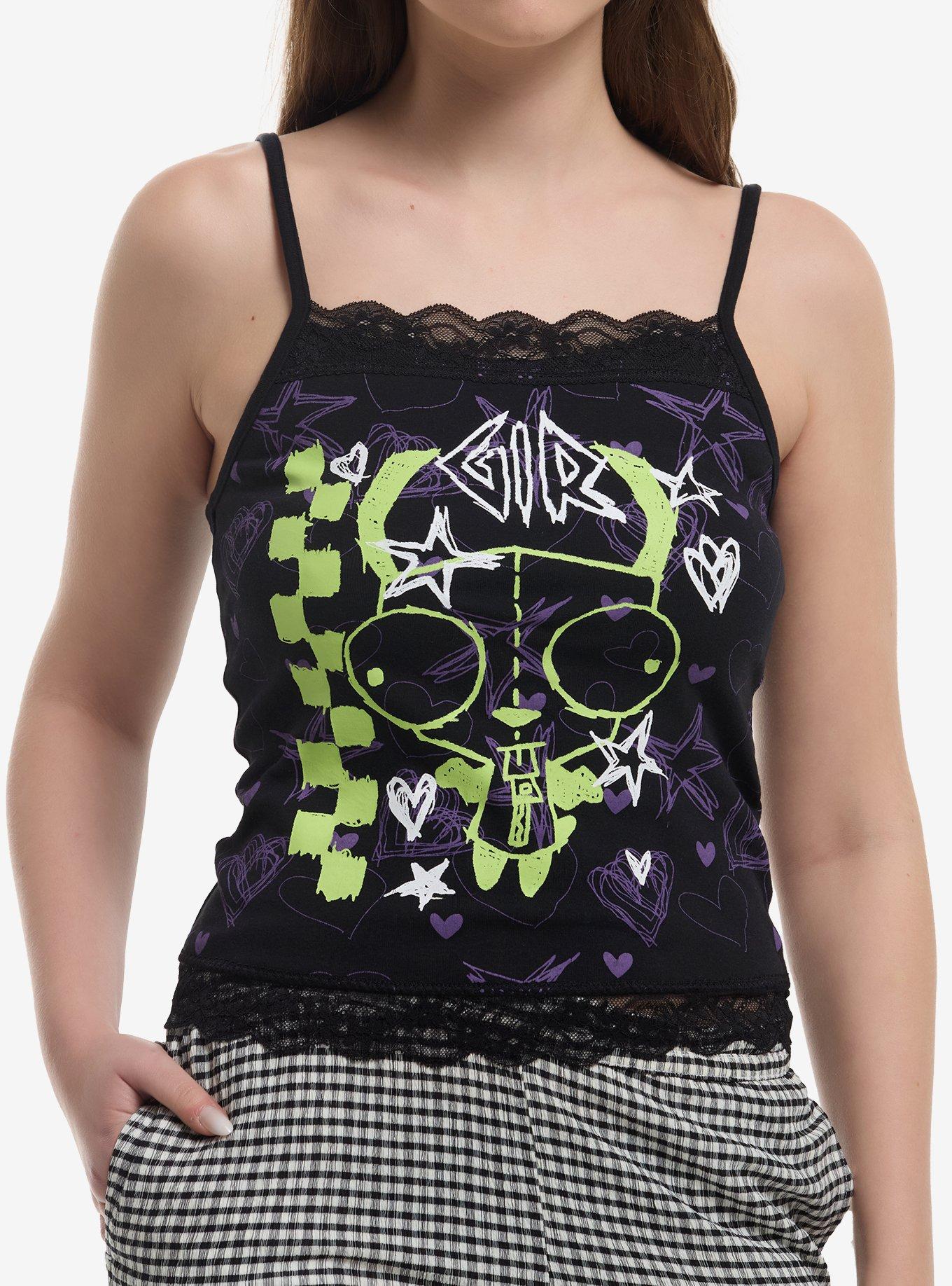 Invader Zim GIR Doodles Lace Girls Cami, , hi-res