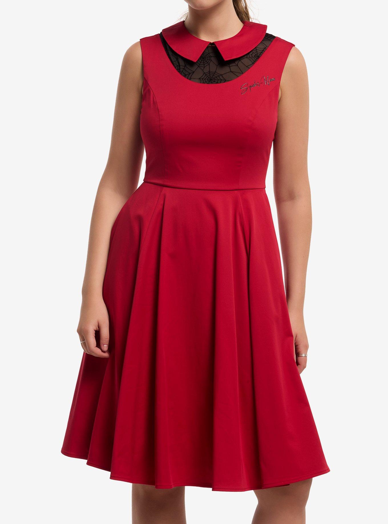 Marvel Spider-Man Web Collar Retro Dress Her Universe Exclusive, , hi-res