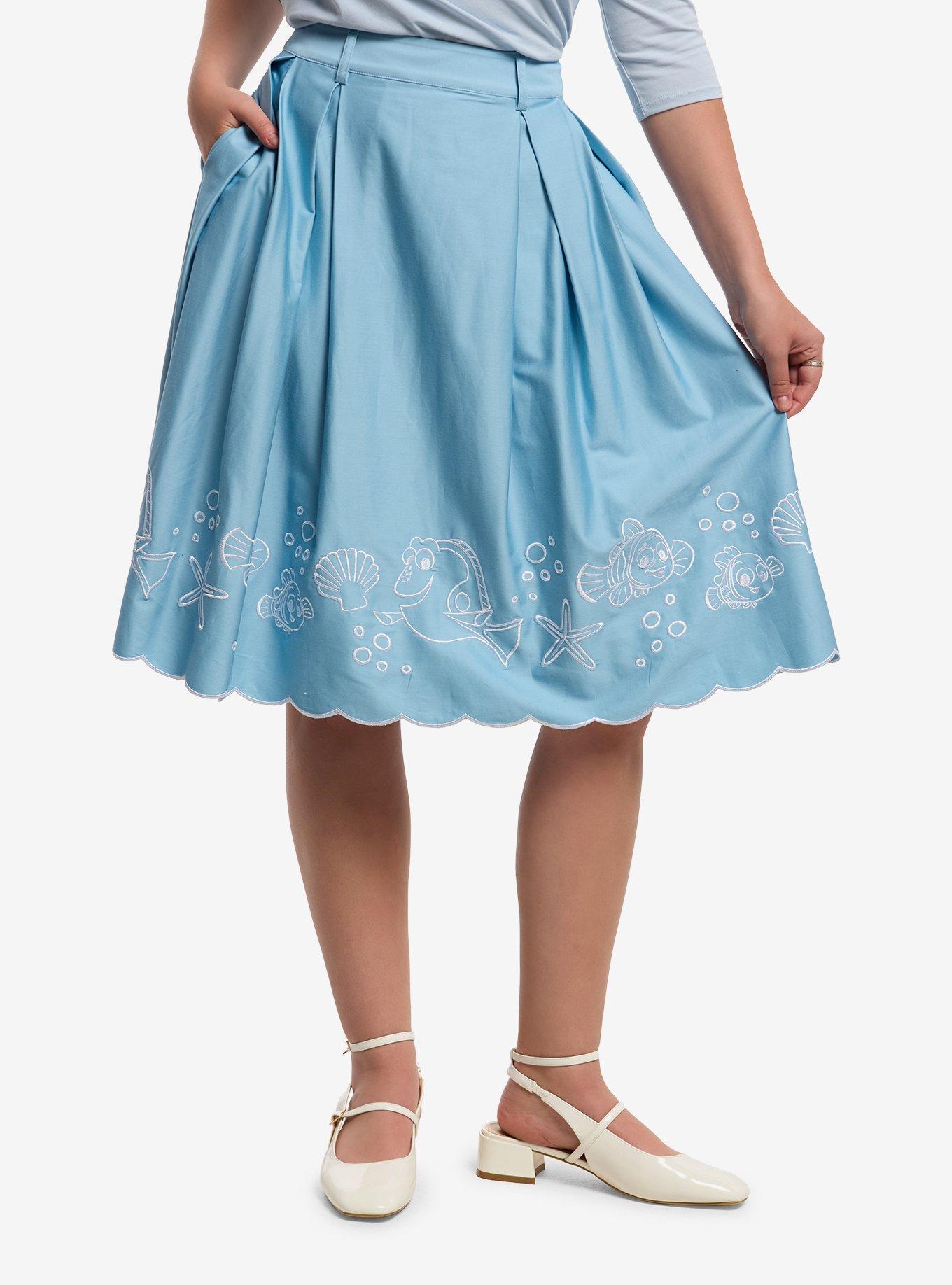 Disney Pixar Finding Nemo Embroidered Characters Retro Midi Skirt Her Universe Exclusive, , hi-res