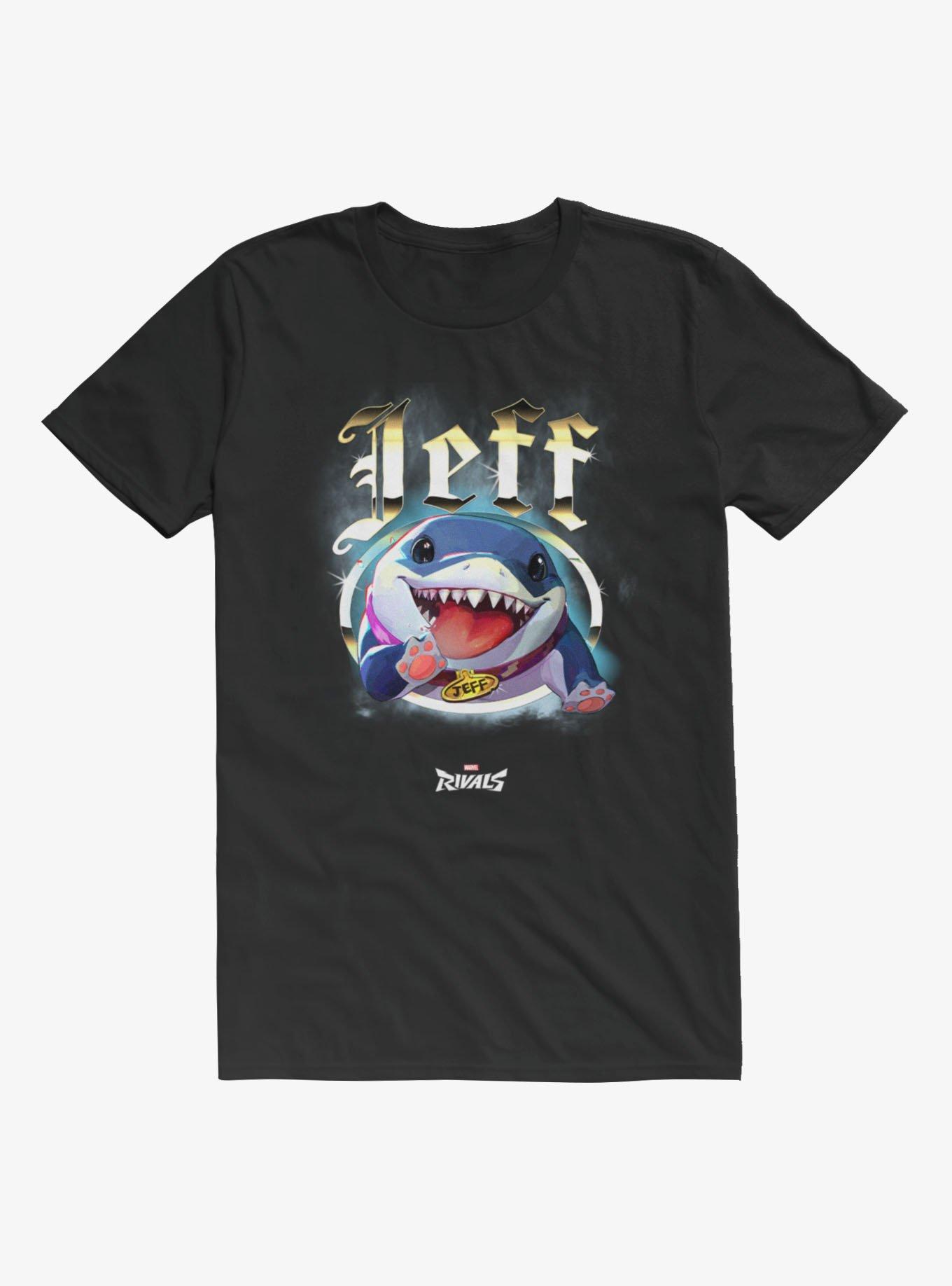 Marvel Rivals Jeff The Shark Vintage Rap T-Shirt Hot Topic Exclusive, BLACK, hi-res