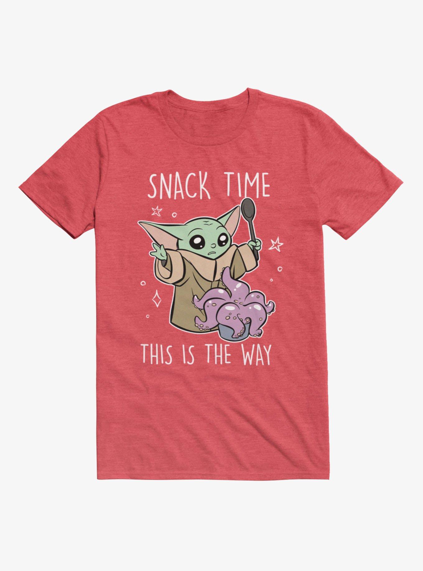 Star Wars The Mandalorian Grogu Snack Time T-Shirt Hot Topic Exclusive, , hi-res