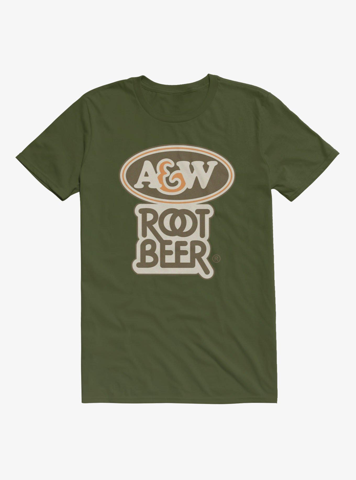 A&W Root Beer Retro T-Shirt Hot Topic Exclusive, MILITARY GREEN, hi-res