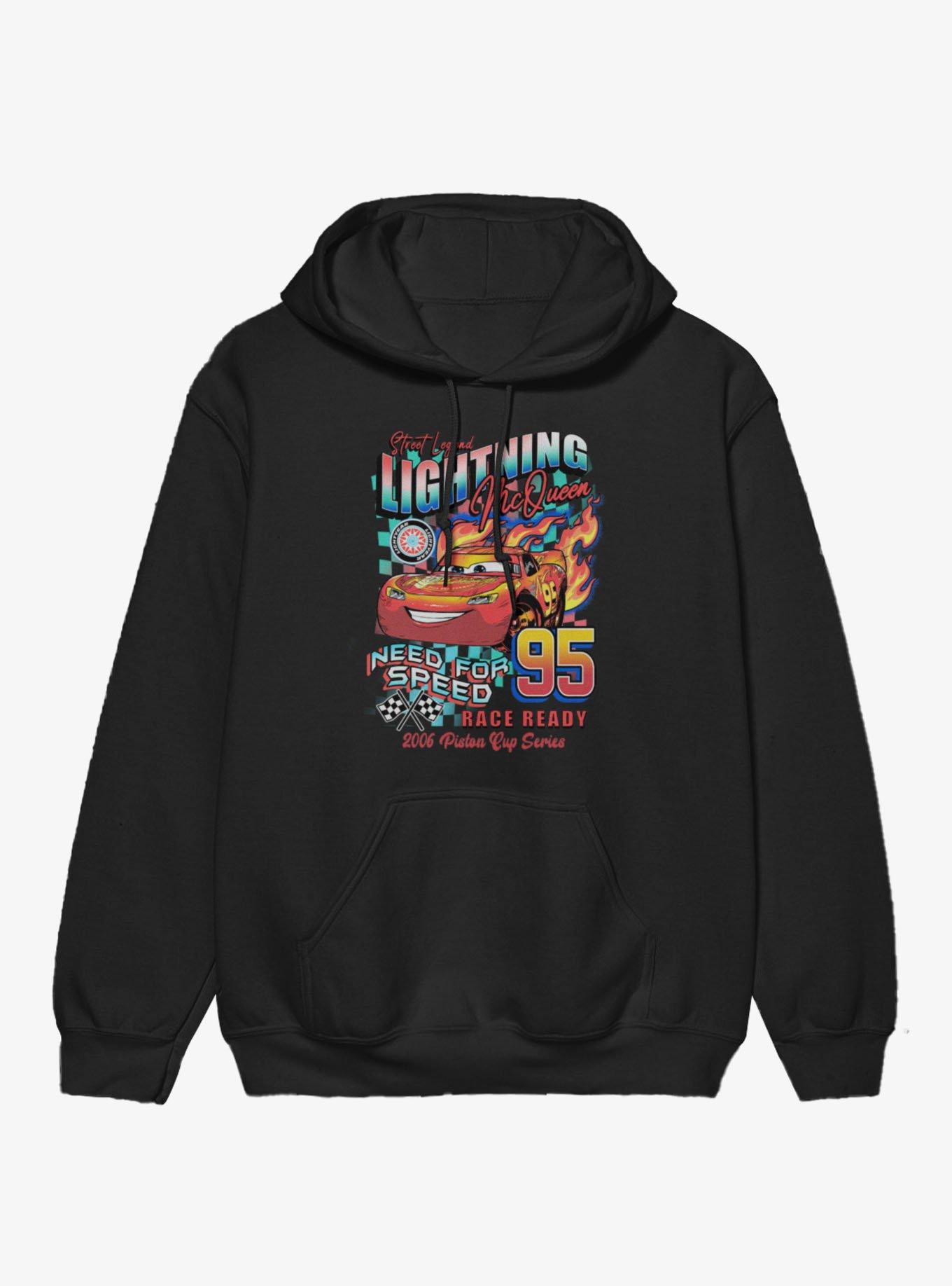 Disney Pixar Cars Lightning McQueen Racing Hoodie Hot Topic Exclusive, , hi-res
