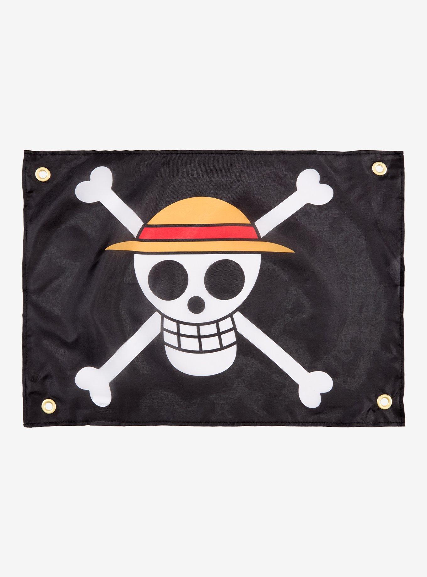 One Piece Straw Hat Crew Jolly Roger Mini Wall Flag - BoxLunch Exclusive, , hi-res
