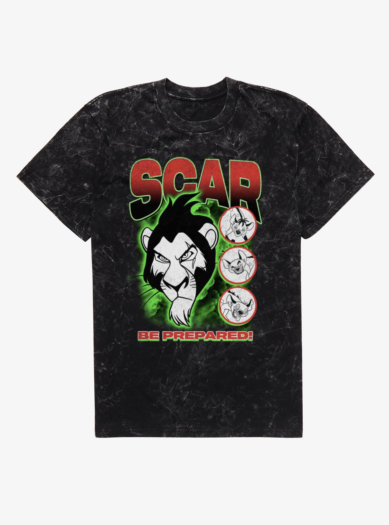 Disney The Lion King Scar Be Prepared Mineral Wash T-Shirt Box Lunch Exclusive