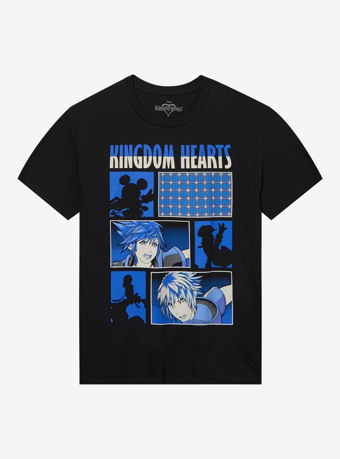 Disney Kingdom Hearts Blue Grid T-Shirt