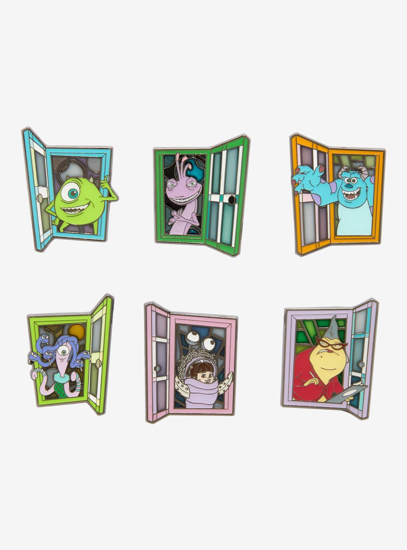 Loungefly Disney Pixar Monsters, Inc. Stained Glass Doors Blind Box Enamel Pin Hot Topic Exclusive, , hi-res
