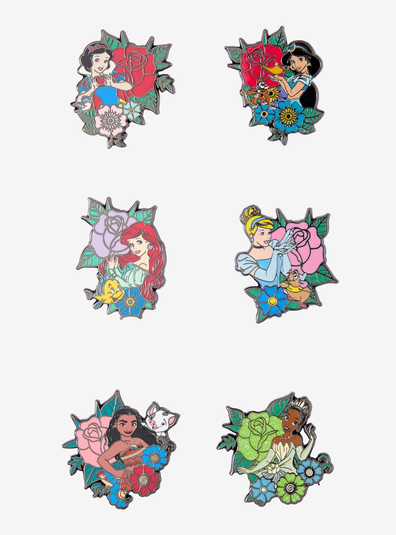 Loungefly Disney Princess Flowers Blind Box Enamel Pin, , hi-res