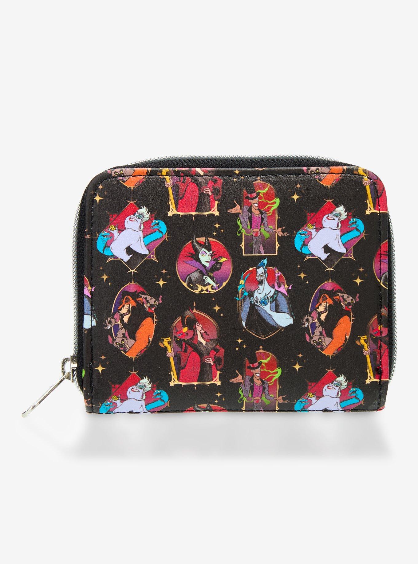 Loungefly Disney Villains Portrait Stars Mini Zipper Wallet, , hi-res