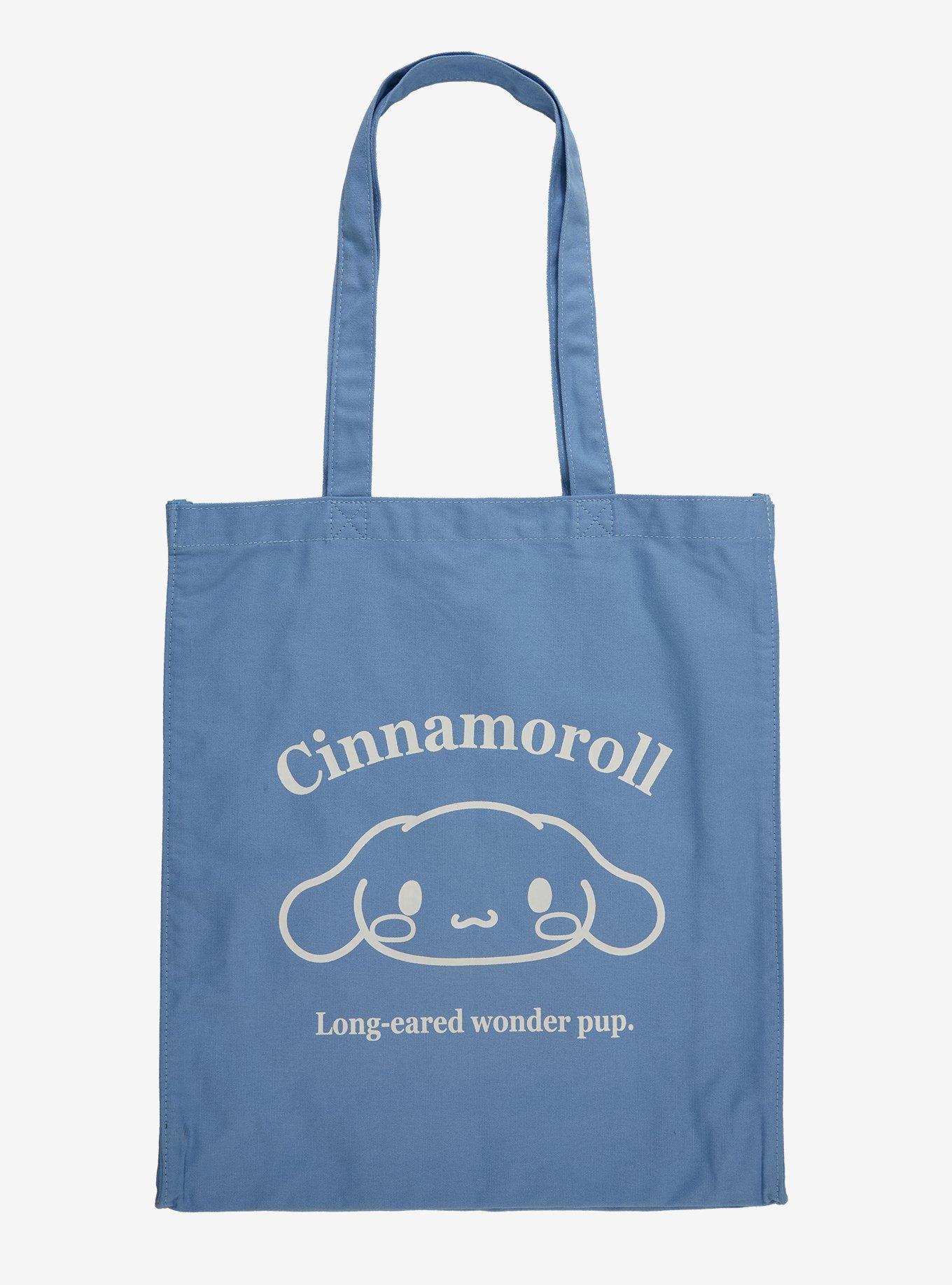 Cinnamoroll Face Blue Tote Bag, , hi-res