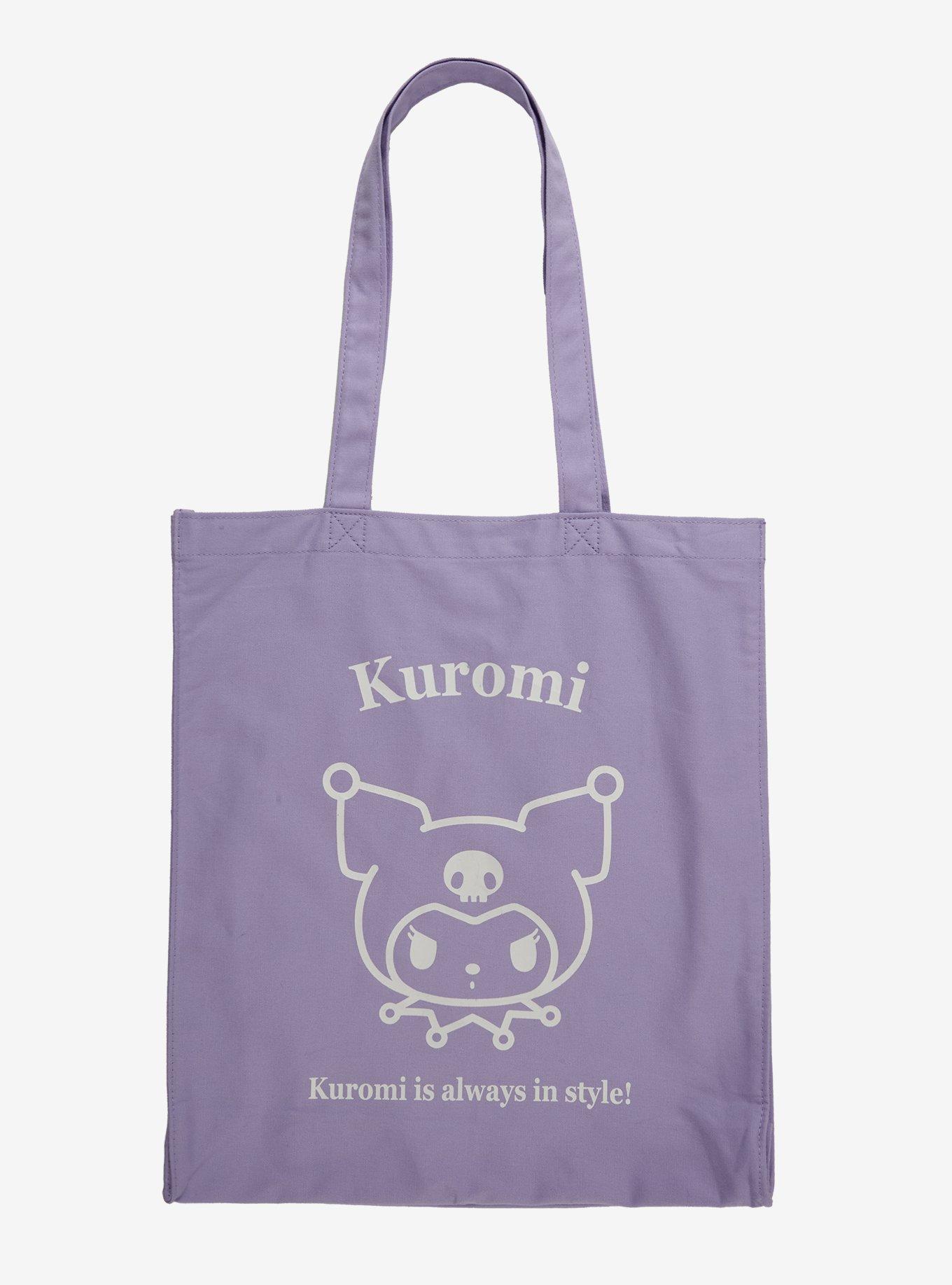 Kuromi Face Lavender Tote Bag, , hi-res