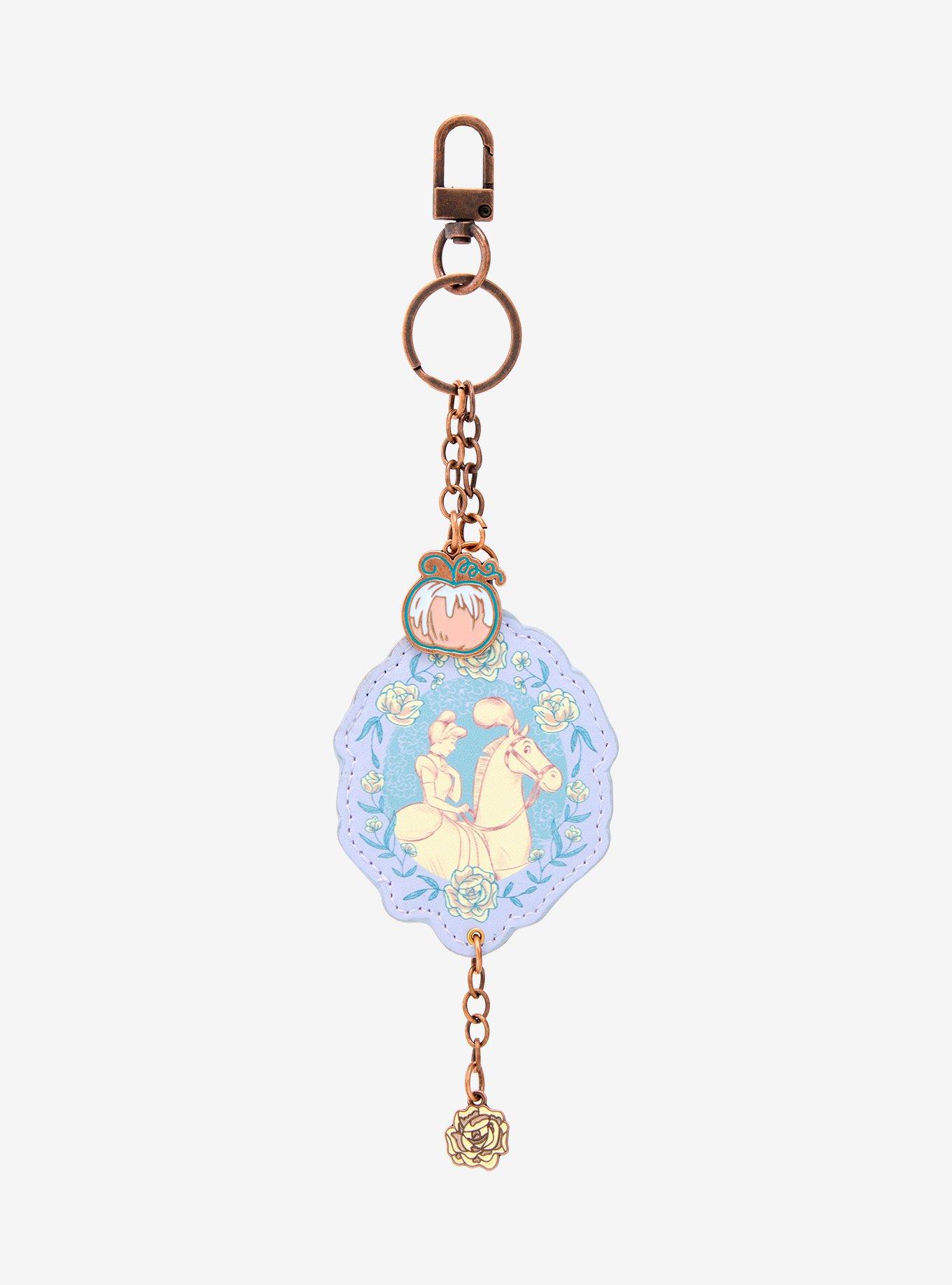 Disney Cinderella Carriage Horse Floral Keychain - BoxLunch Exclusive, , hi-res