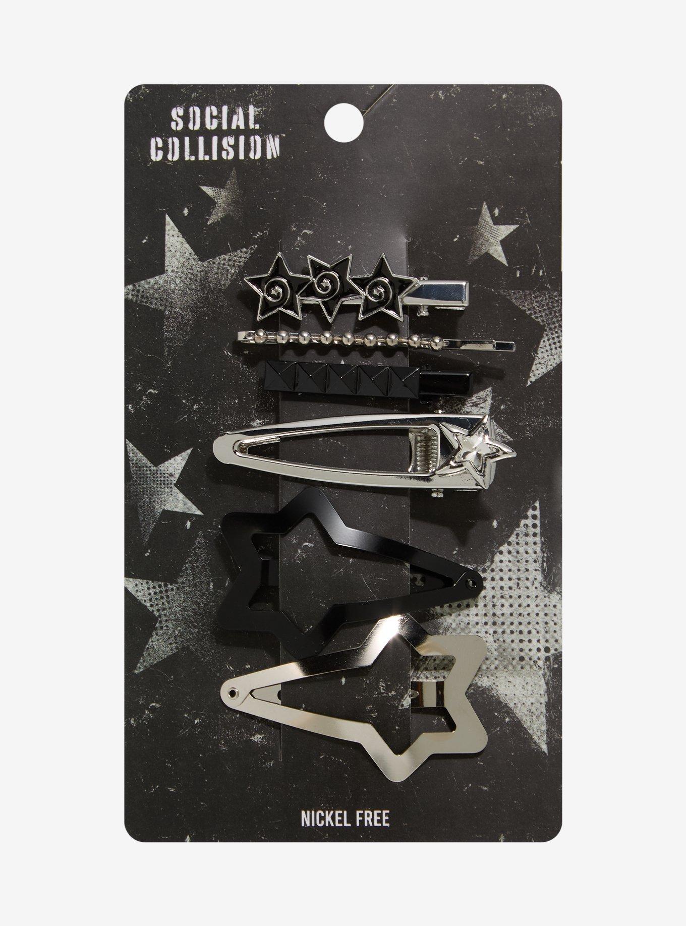 Social Collision Star Swirl Hair Clip Set, , hi-res