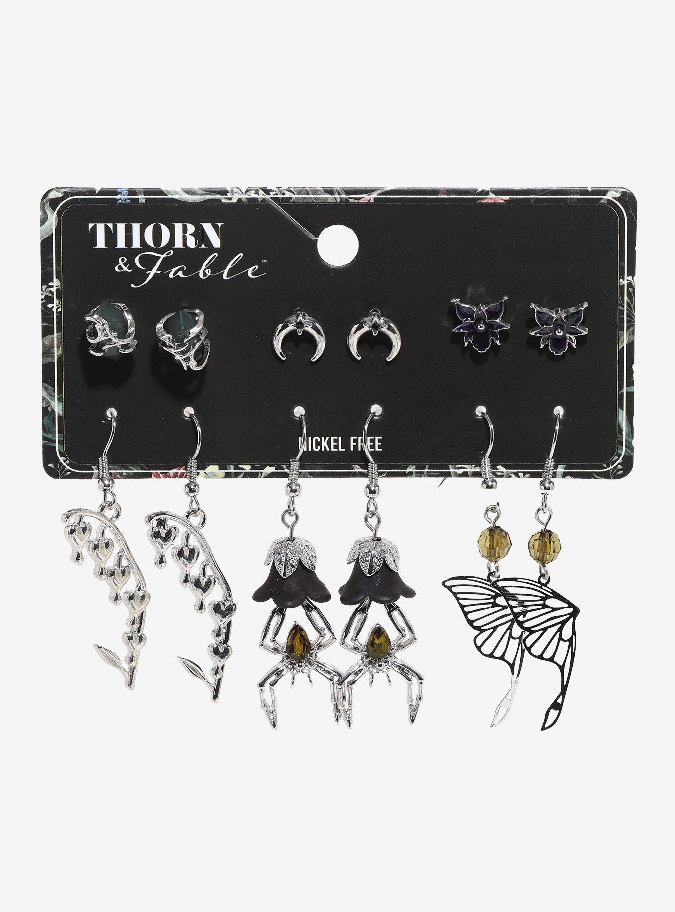 Thorn & Fable Spider Flower Earring Set, , hi-res