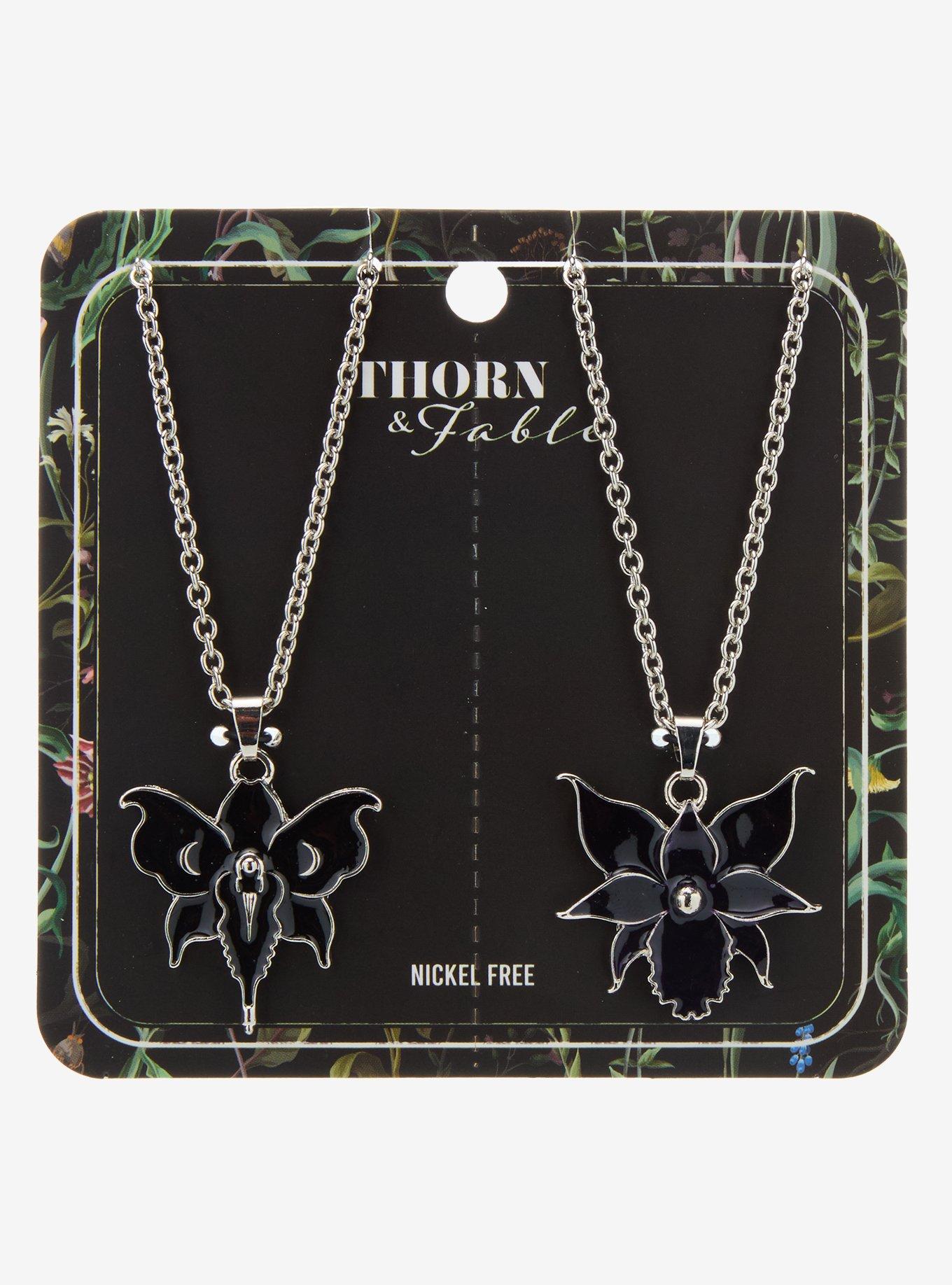Thorn & Fable Dark Garden Bestie Friend Necklace Set, , hi-res