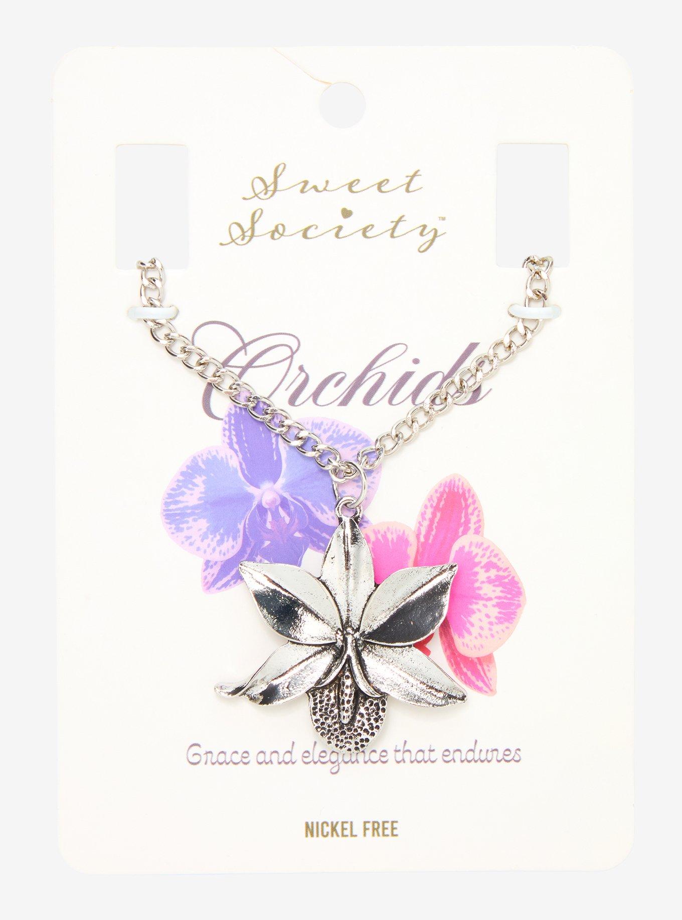 Sweet Society Orchid Necklace, , hi-res