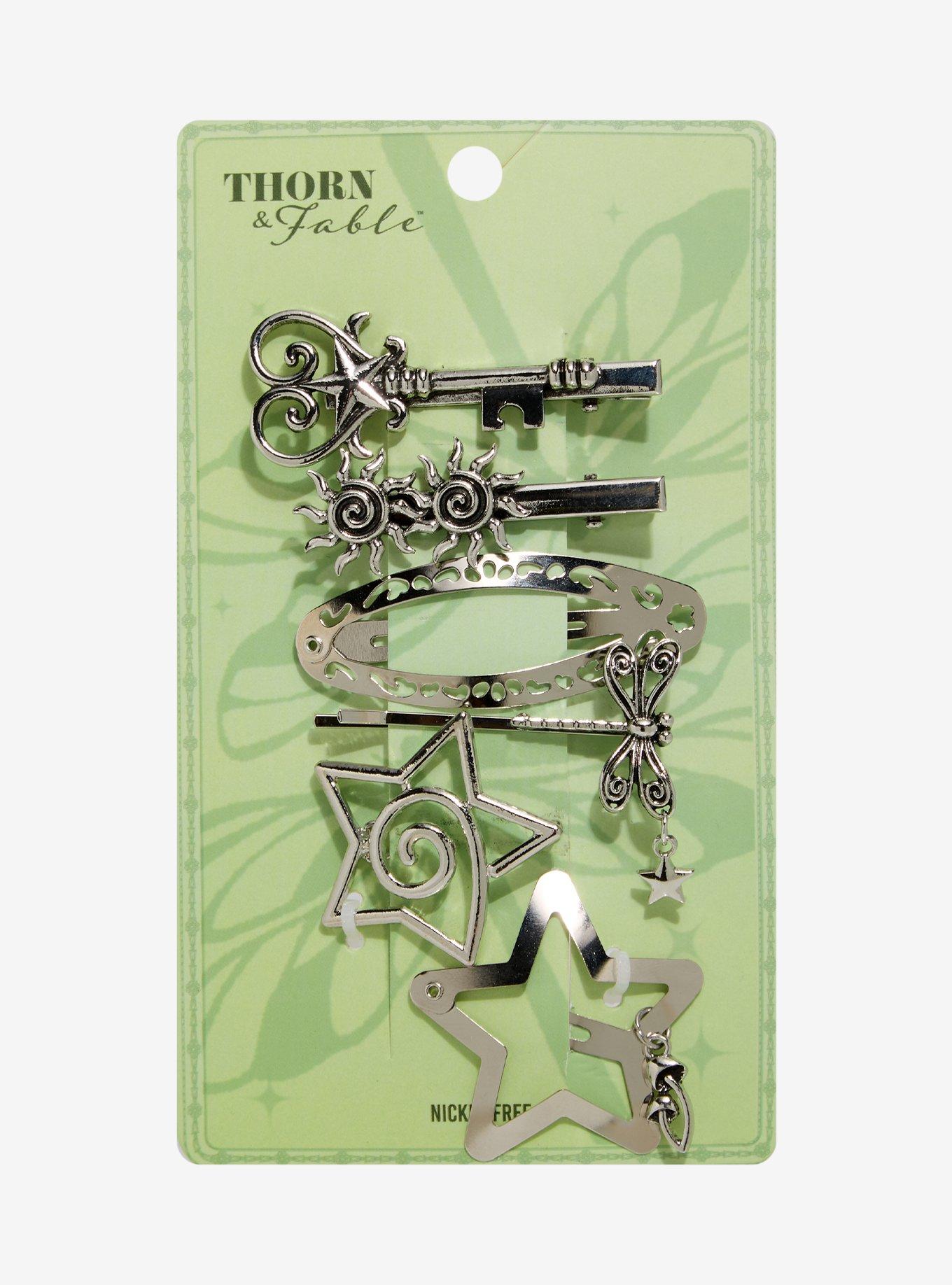 Thorn & Fable Dragonfly Star Key Hair Clip Set