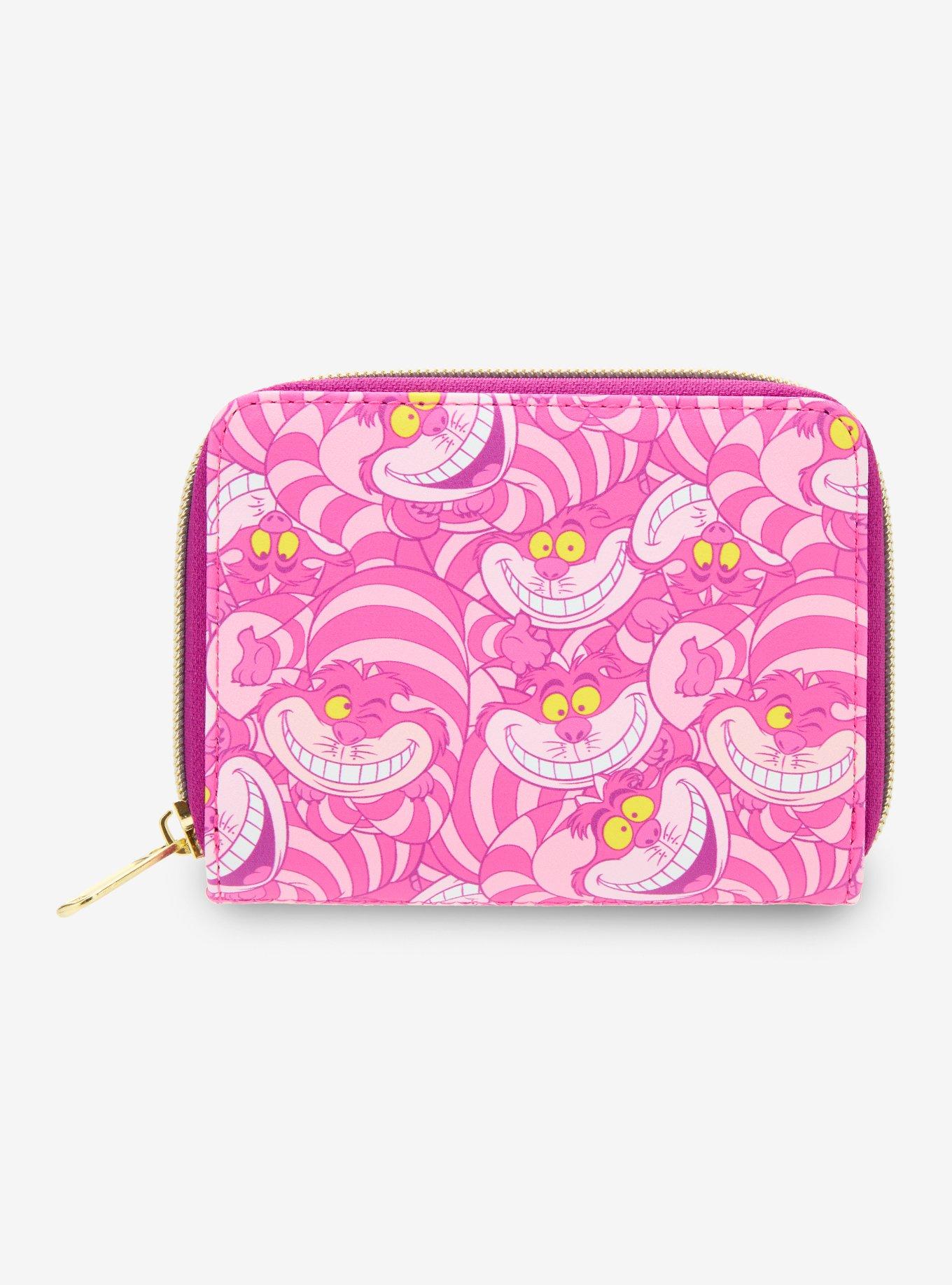 Loungefly Disney Alice In Wonderland Cheshire Cat Collage Mini Zipper Wallet, , hi-res