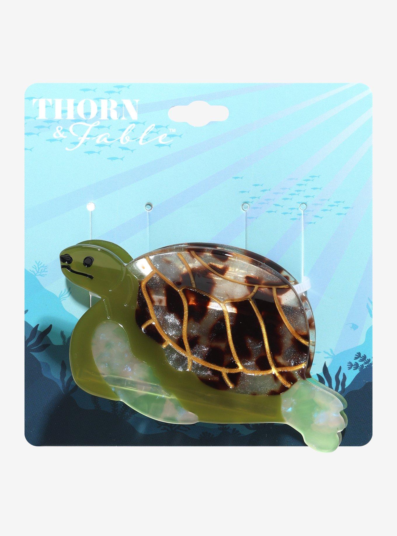 Thorn & Fable Turtle Figural Claw Hair Clip, , hi-res