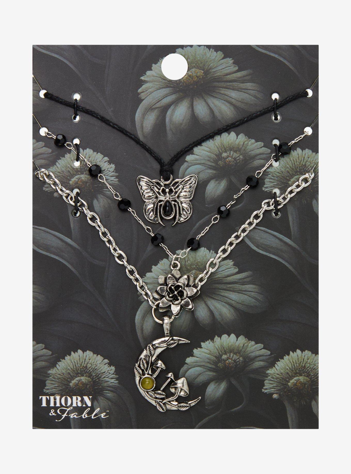 Thorn & Fable Spider Moth Forest Necklace Set, , hi-res