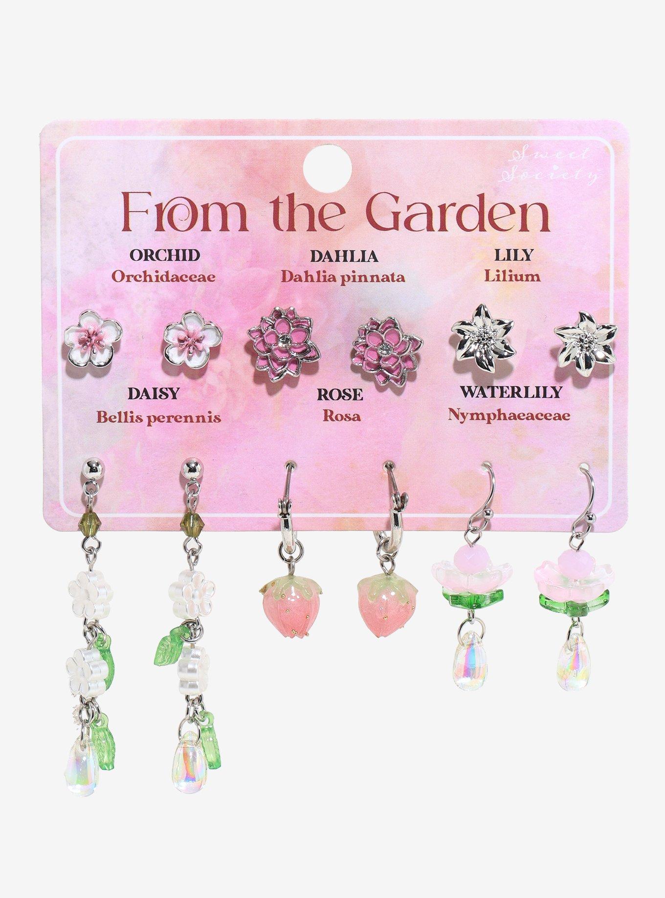 Sweet Society Garden Flowers Earring Set, , hi-res