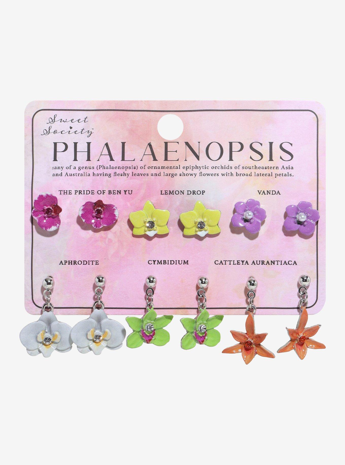 Sweet Society Orchid Earring Set, , hi-res