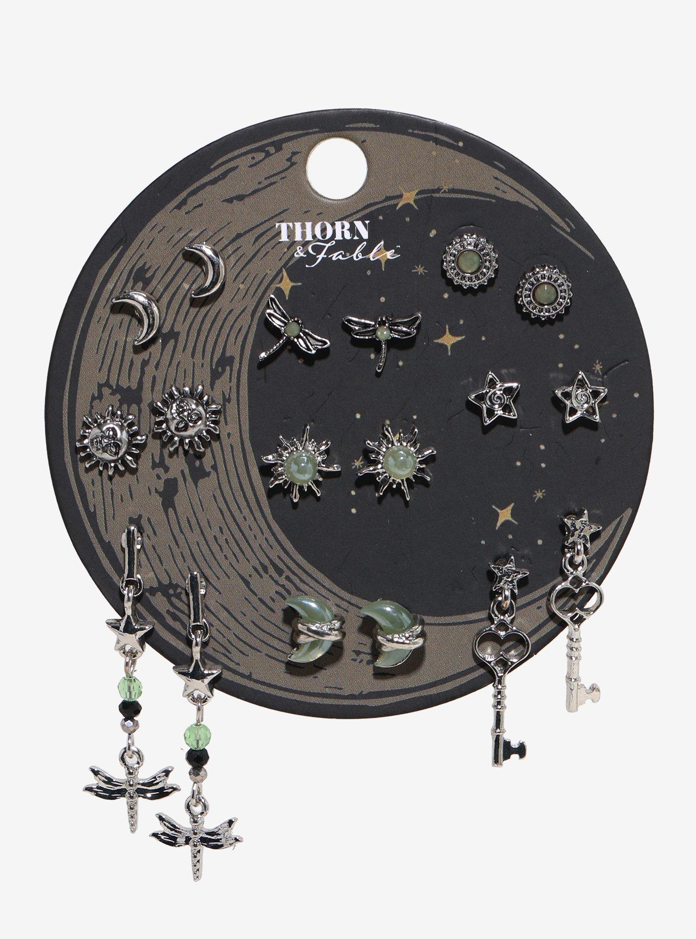 Thorn & Fable Dragonfly Celestial Earring Set, , hi-res