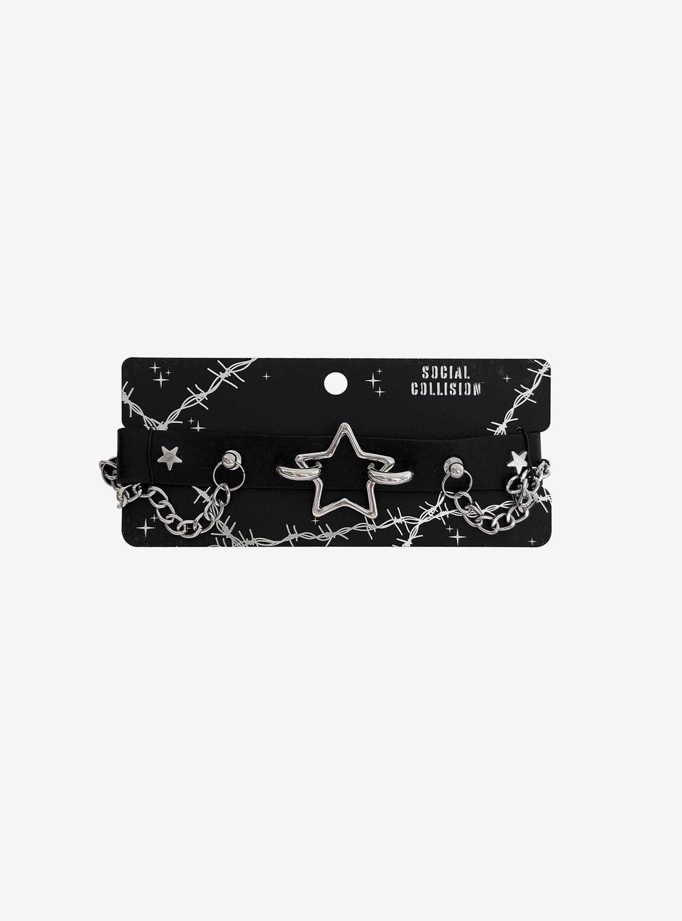 Social Collision Star Chain Choker, , hi-res