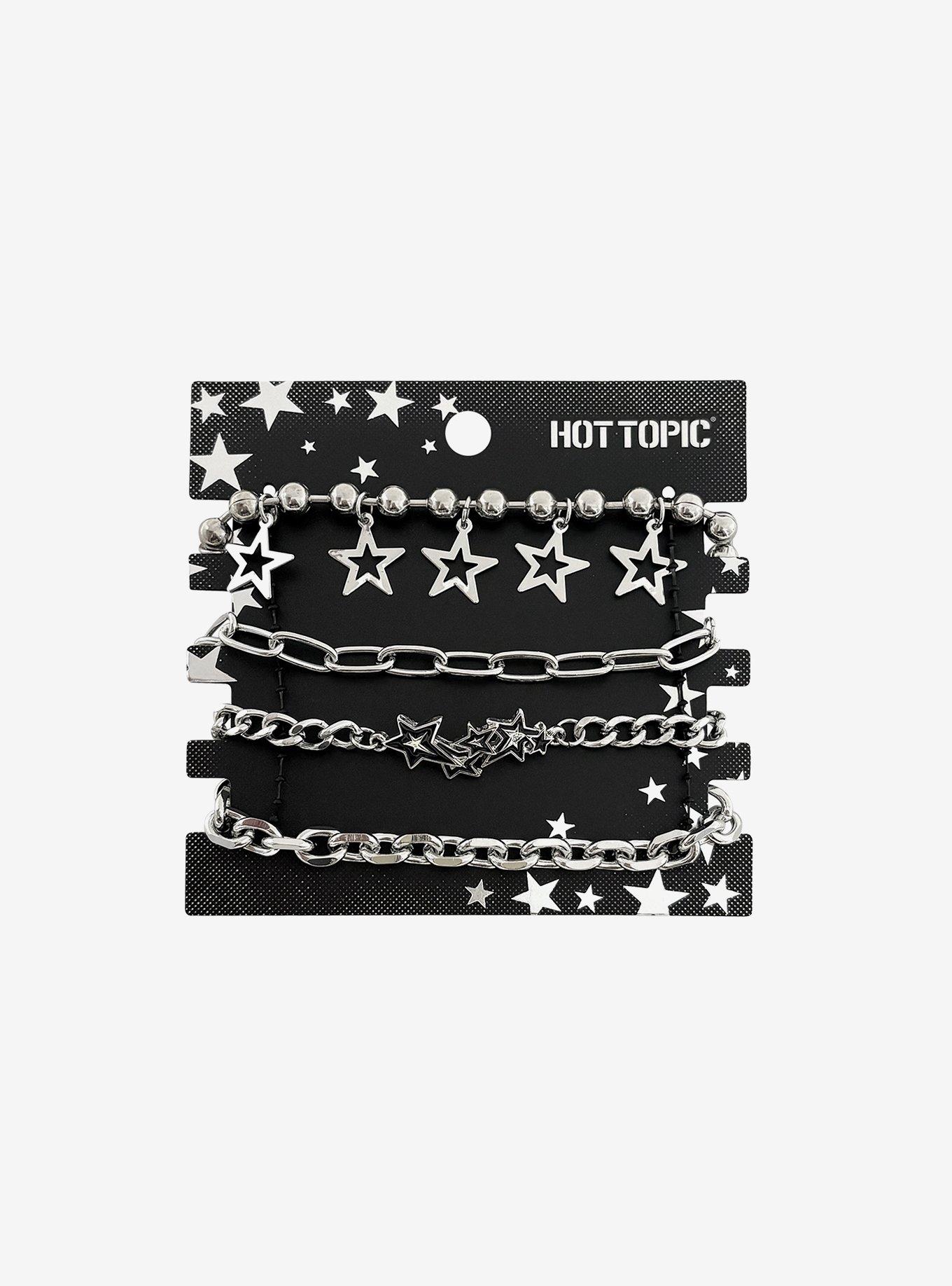 Silver Star Chain Bracelet Set, , hi-res