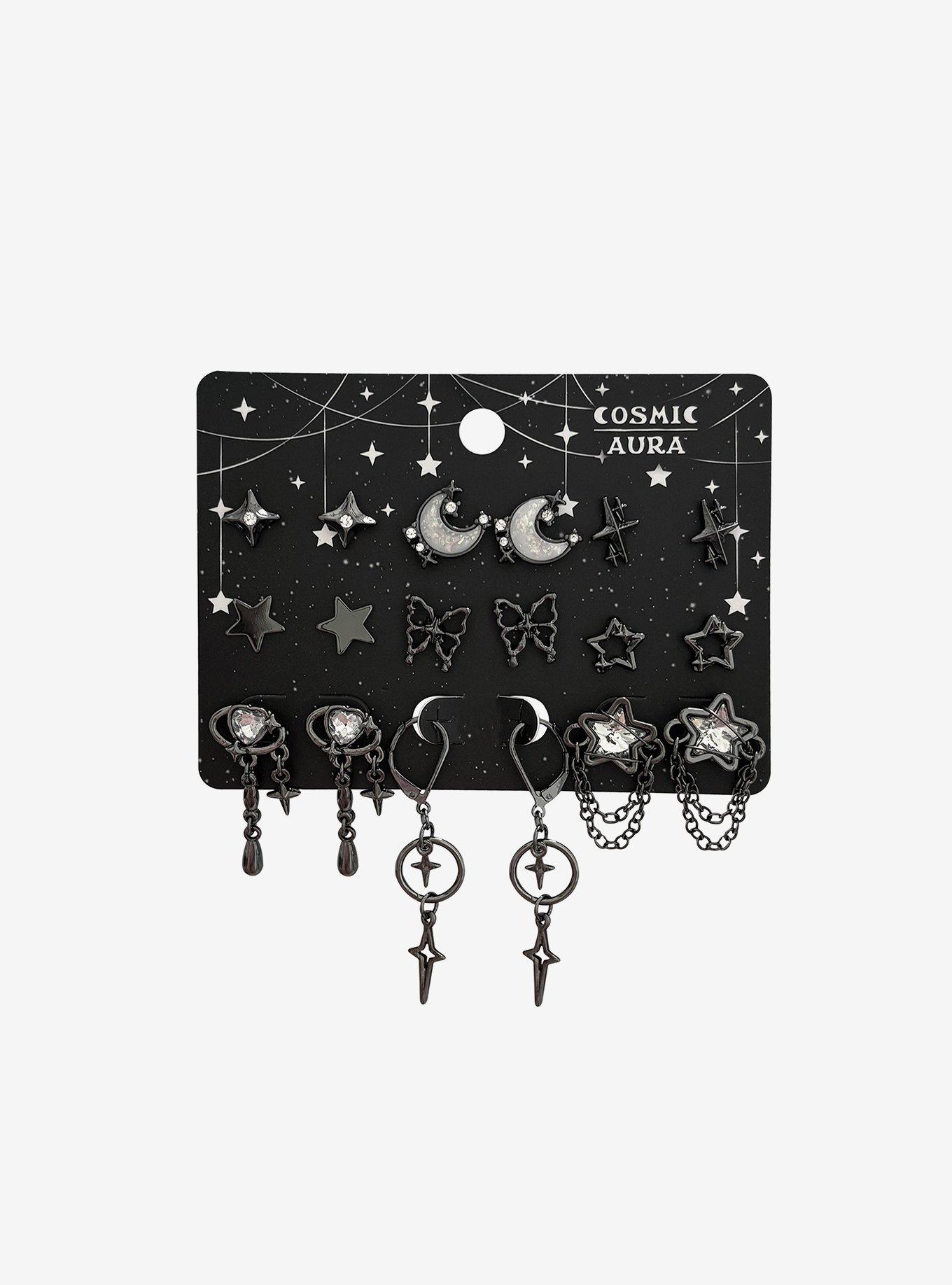Cosmic Aura Dark Celestial Earring Set, , hi-res