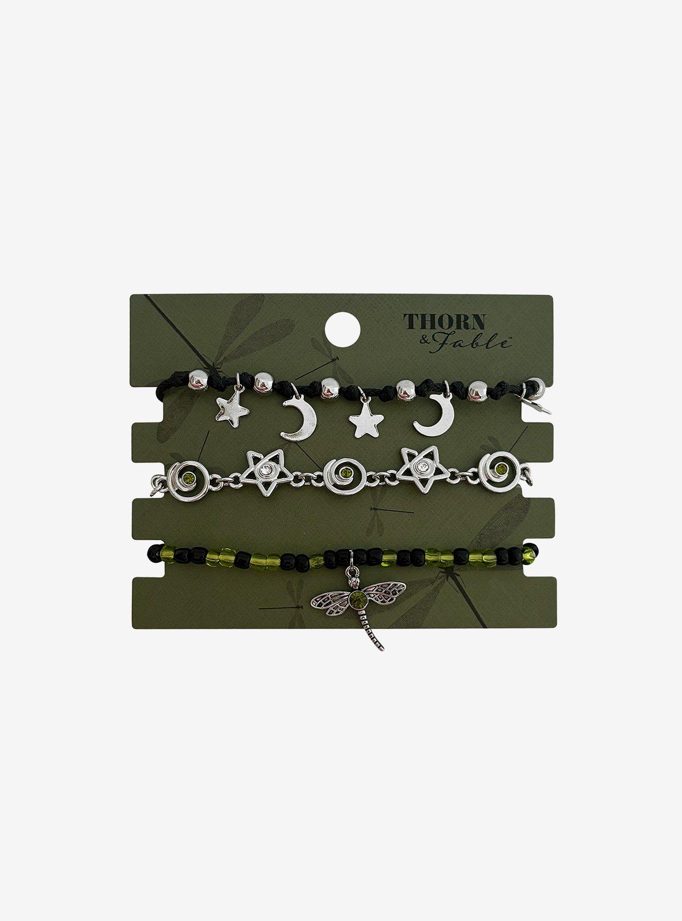 Thorn & Fable Dragonfly Spiral Star Bracelet Set, , hi-res