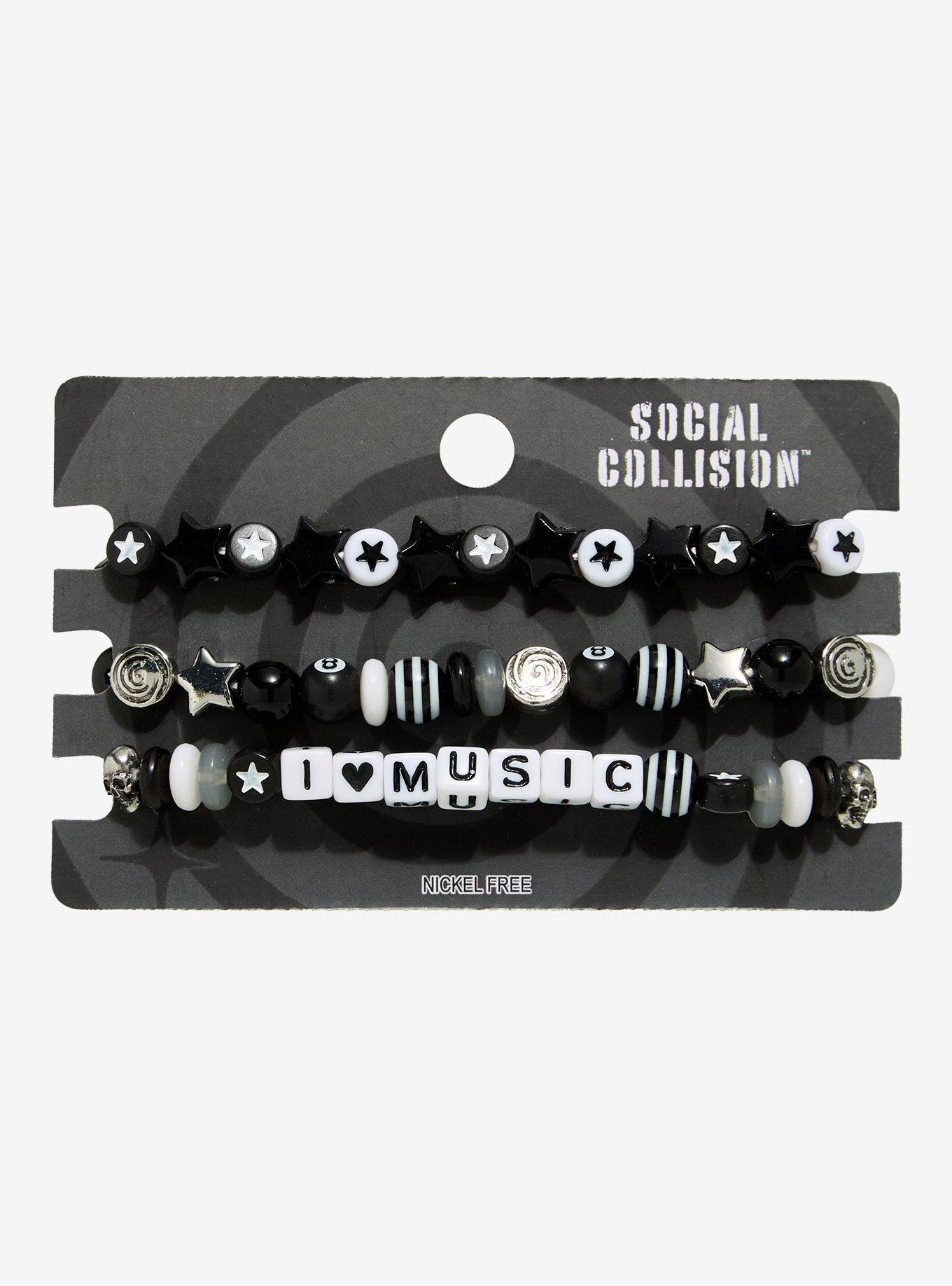 Social Collision Music Star Bead Bracelet Set, , hi-res