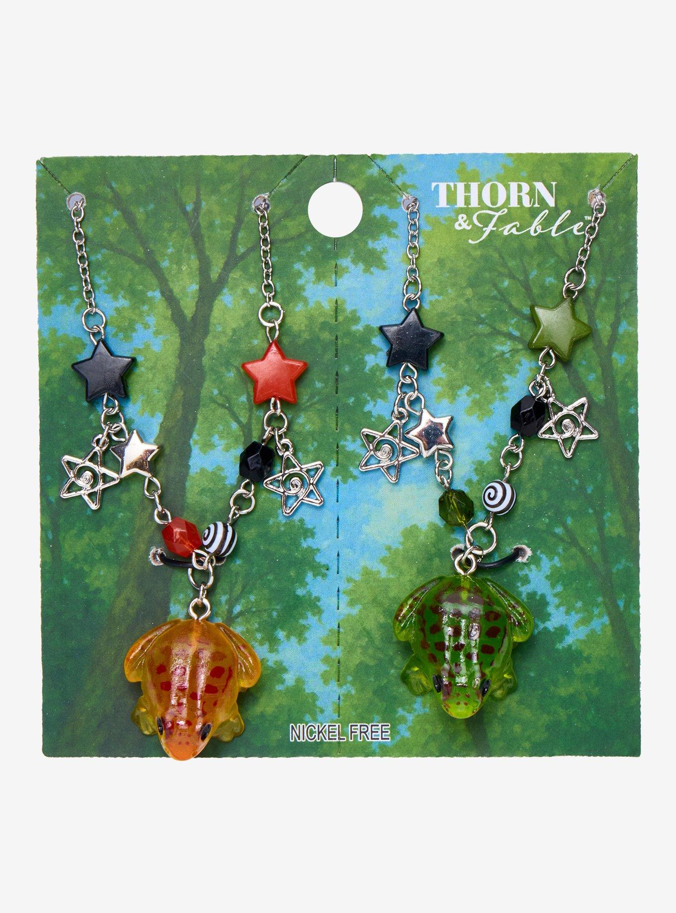 Thorn & Fable Figural Frog Stars Best Friend Necklace Set, , hi-res