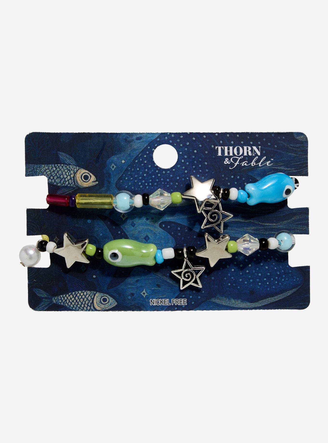 Thorn & Fable Fish Star Charm Best Friend Bracelet Set, , hi-res