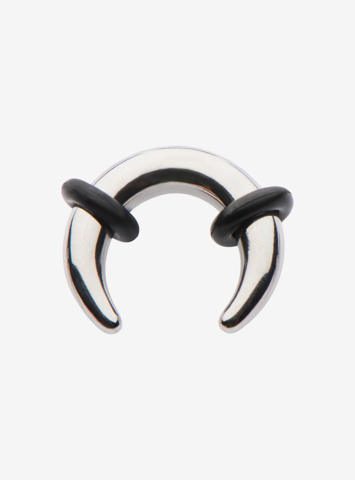 12G Steel Silver Septum Pincher, , hi-res