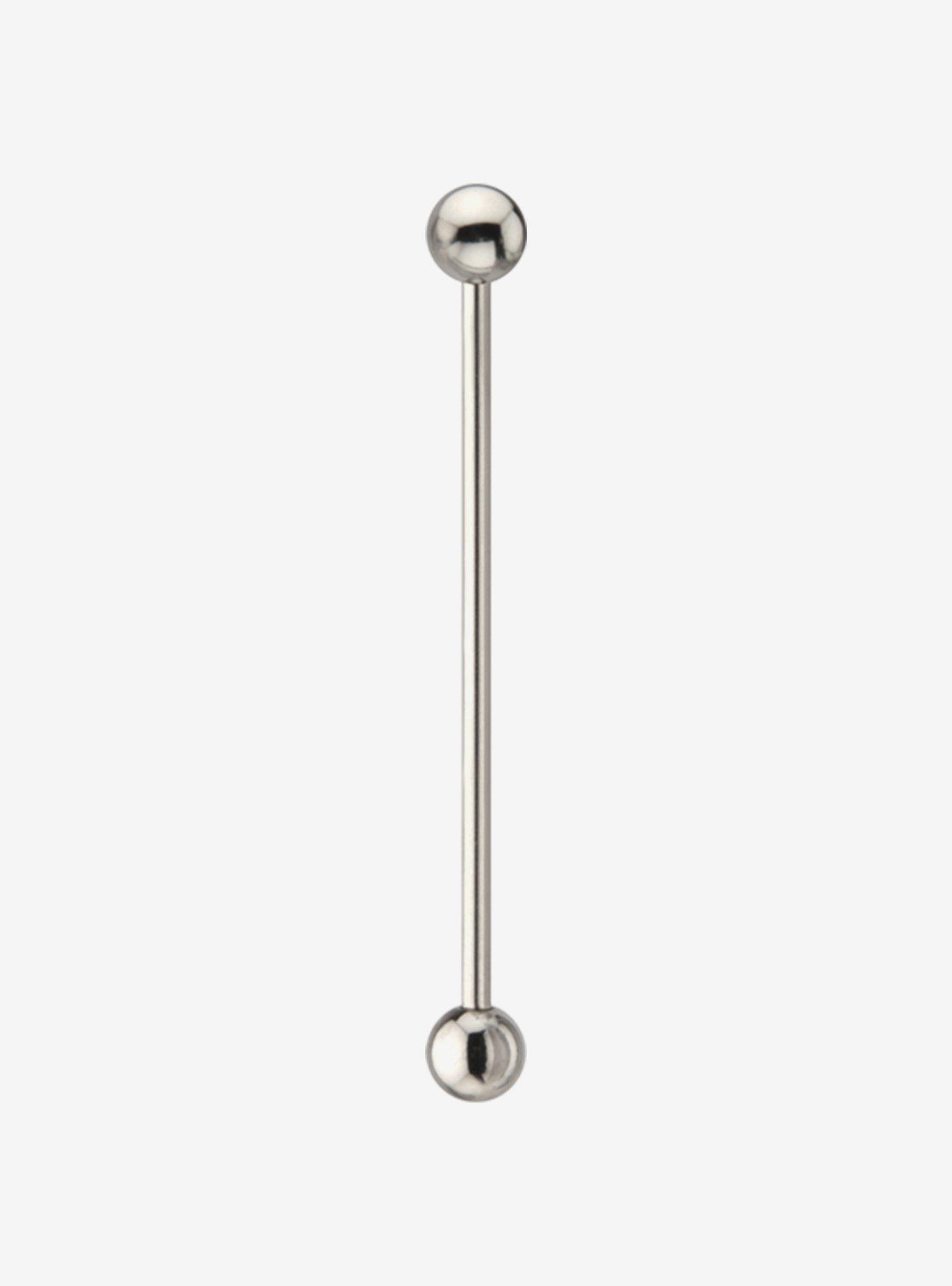Steel Silver Industrial Barbell, , hi-res