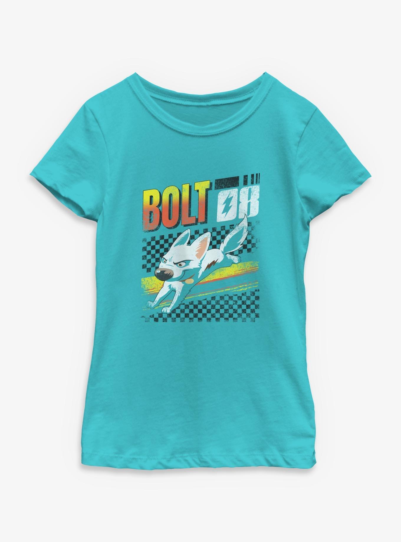Disney Bolt Fast Racing Checkers Youth Girls T-Shirt, , hi-res